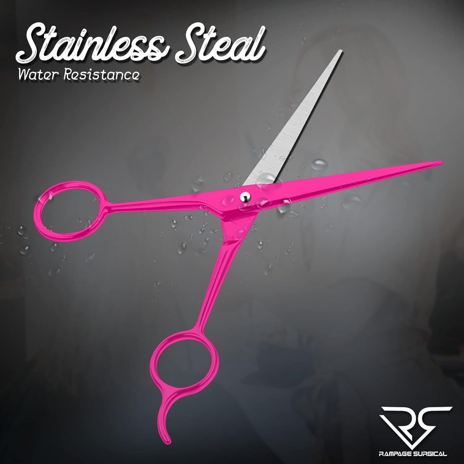 Tijeras de Peluquero Profesional Rampage 16.5 cm Rosadas