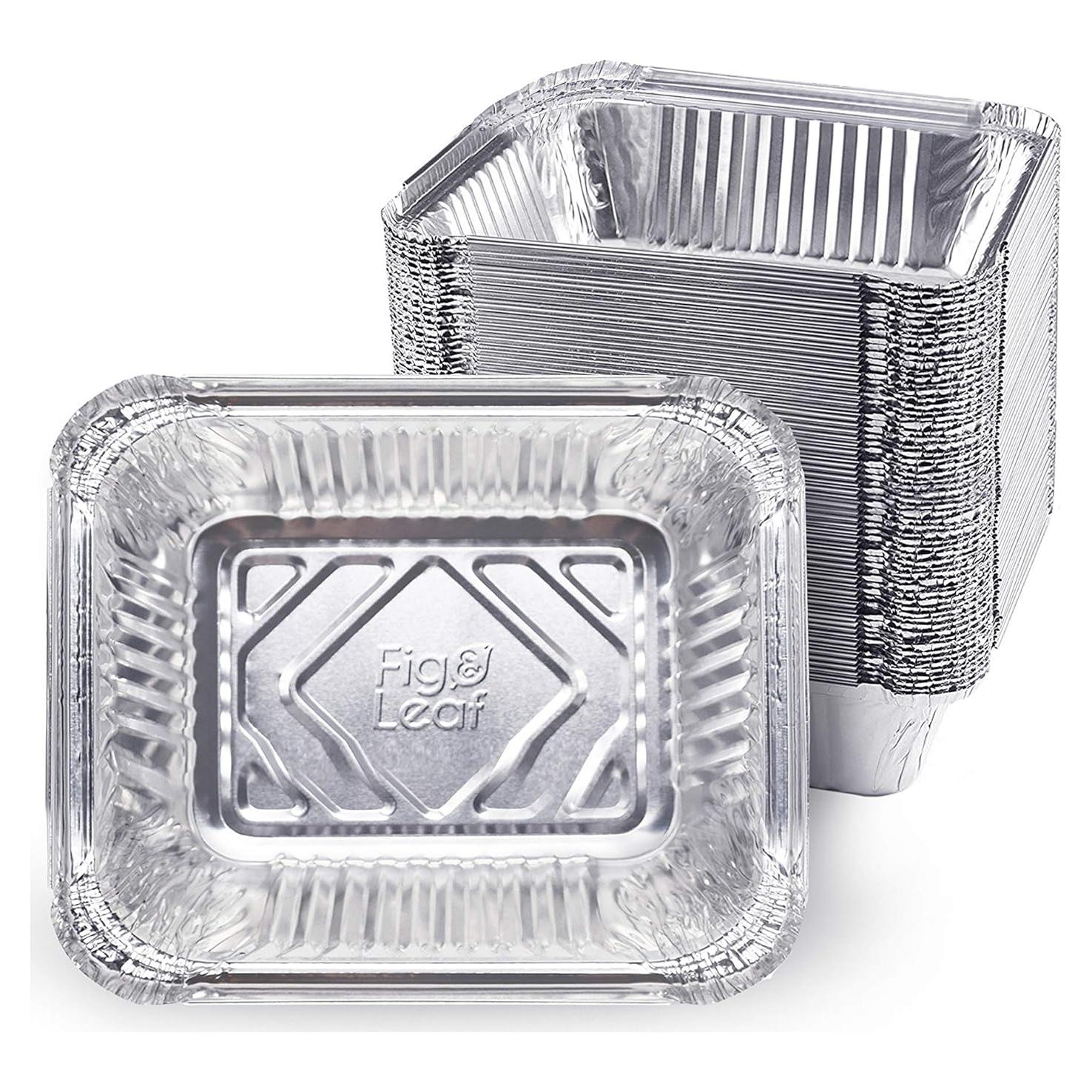 Paquete de 20 Bandejas de Goteo Aluminio Fig & Leaf 15.24x12.7cm