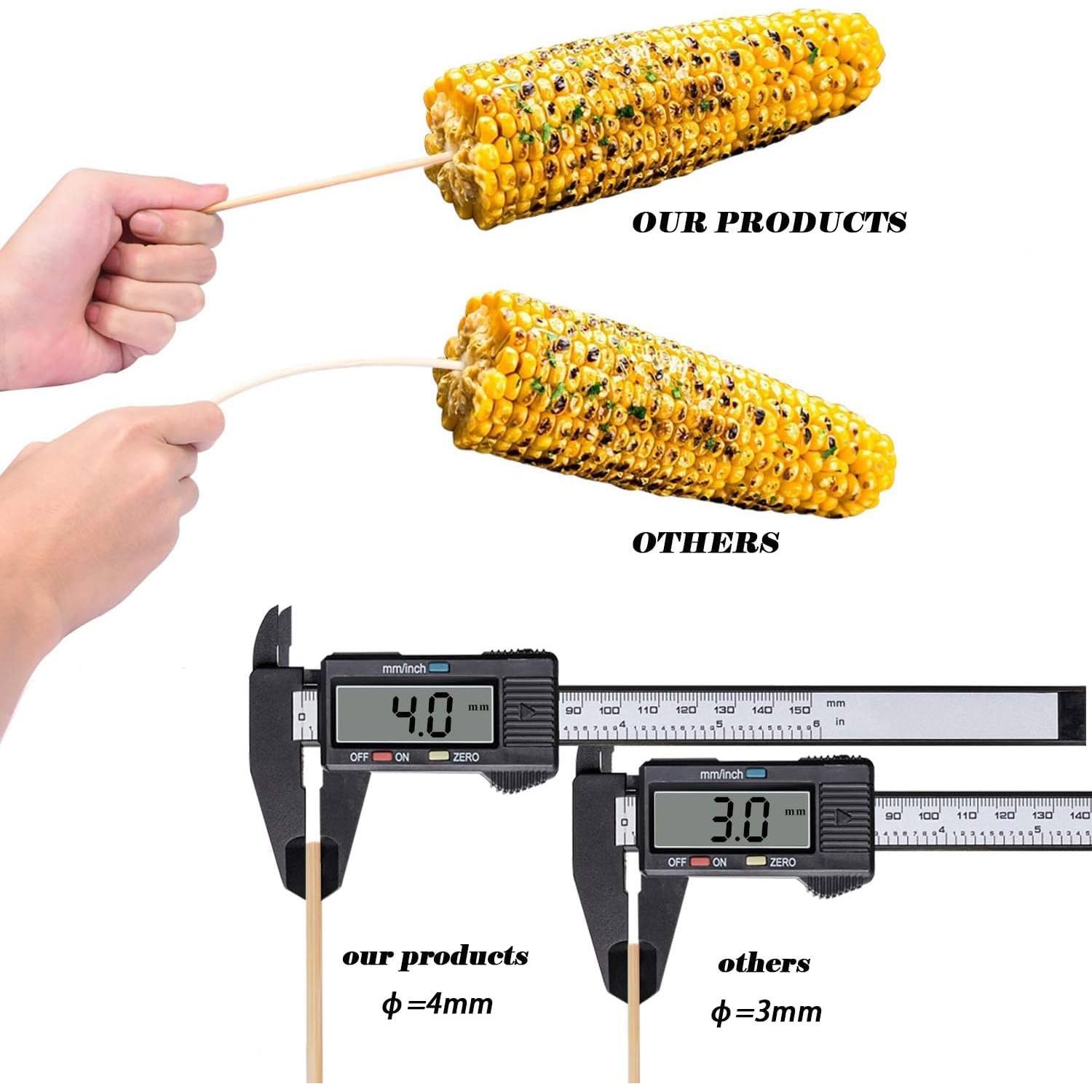 170 Palillos de Bambú 25.4 cm SURVART para BBQ y Manualidades