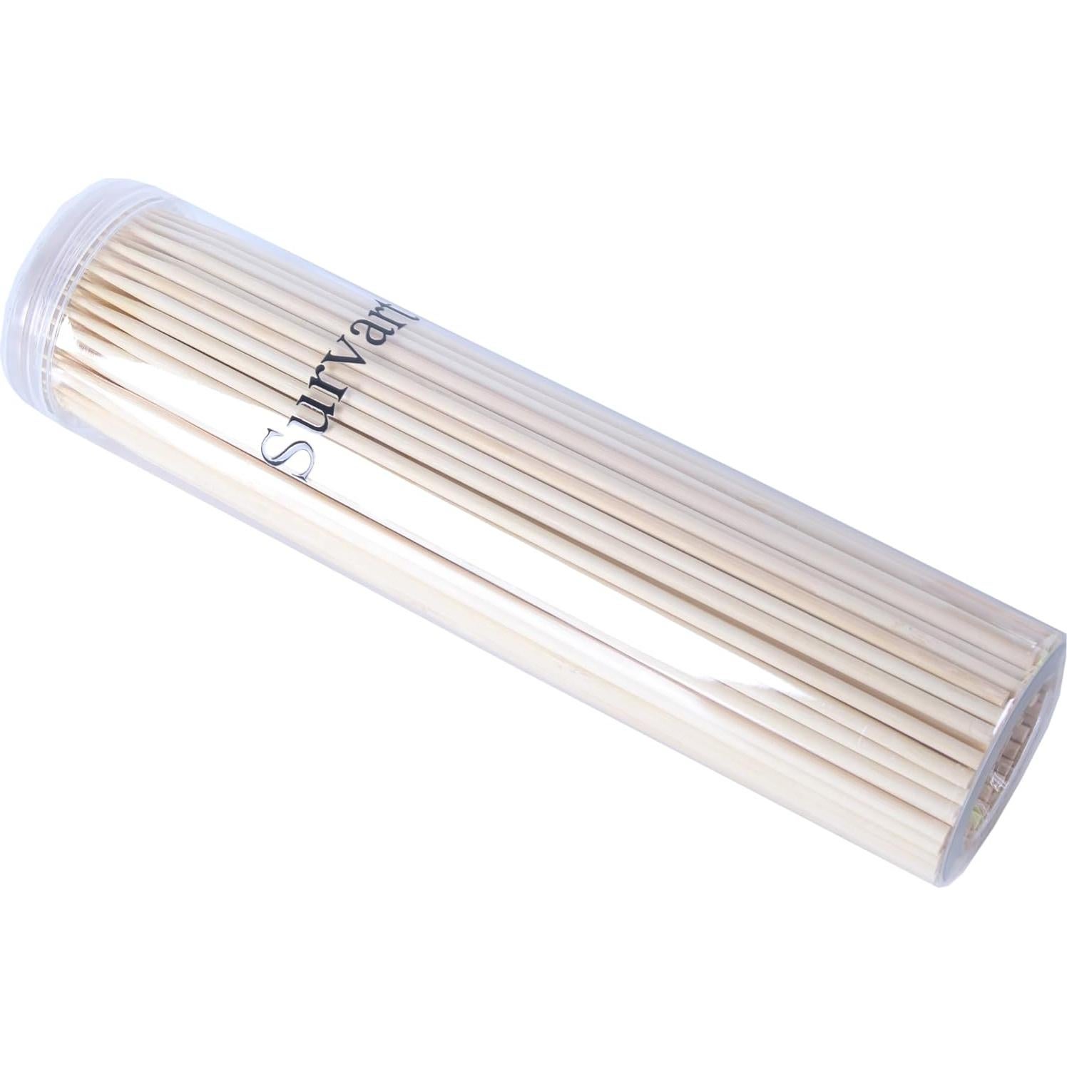 170 Palillos de Bambú 25.4 cm SURVART para BBQ y Manualidades