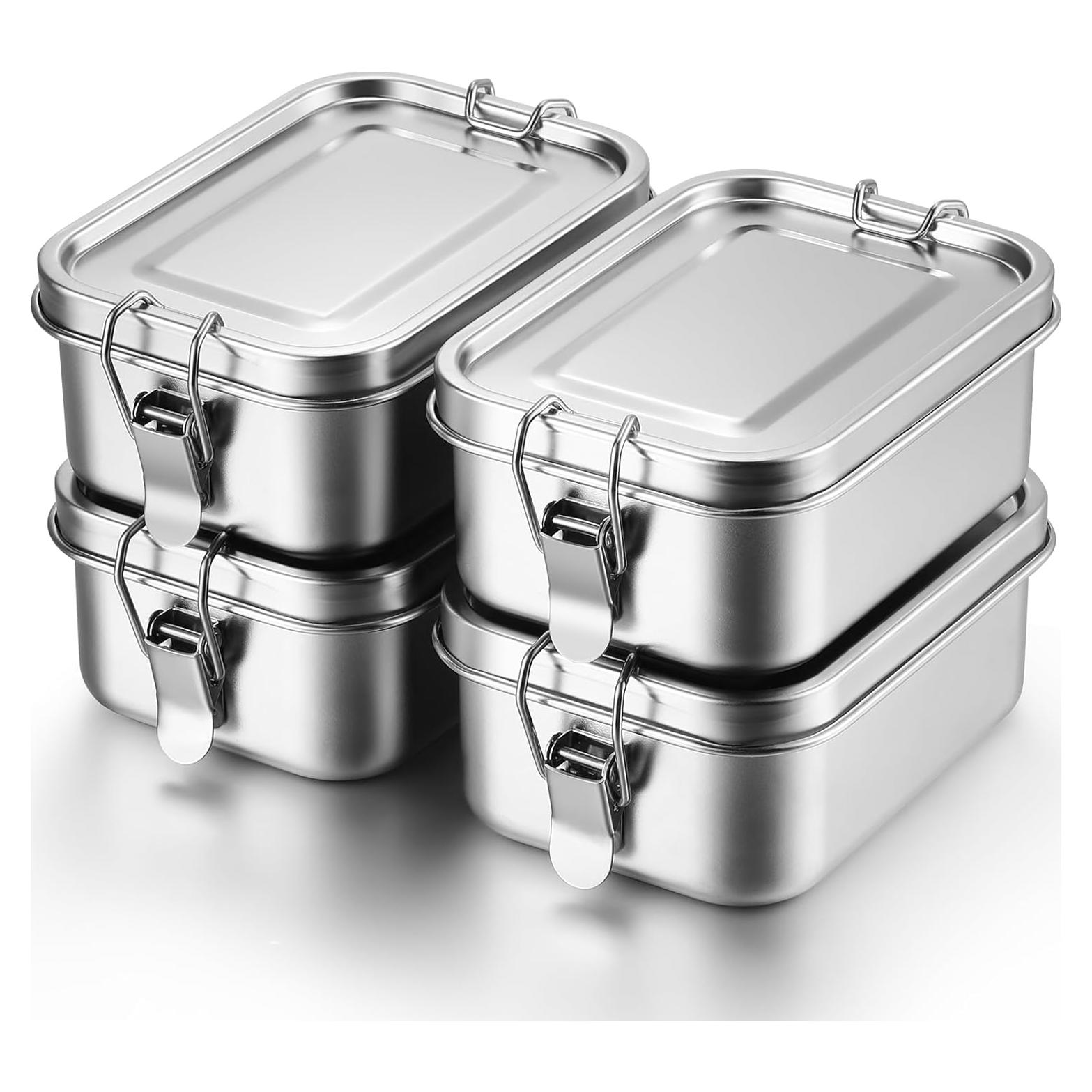 Contenedores de Comida Acero Inoxidable Umigy 4 Pcs 550ml