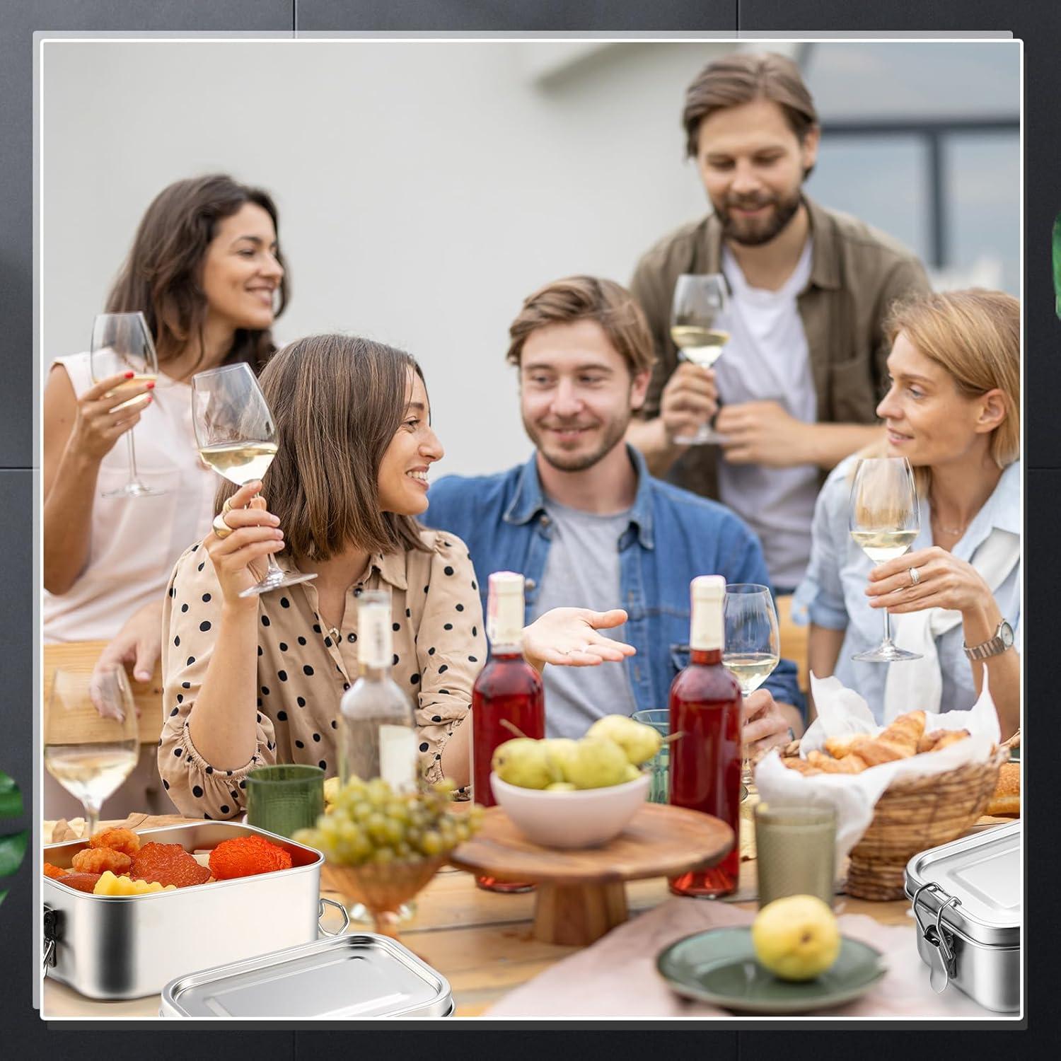 Contenedores de Comida Acero Inoxidable Umigy 4 Pcs 550ml