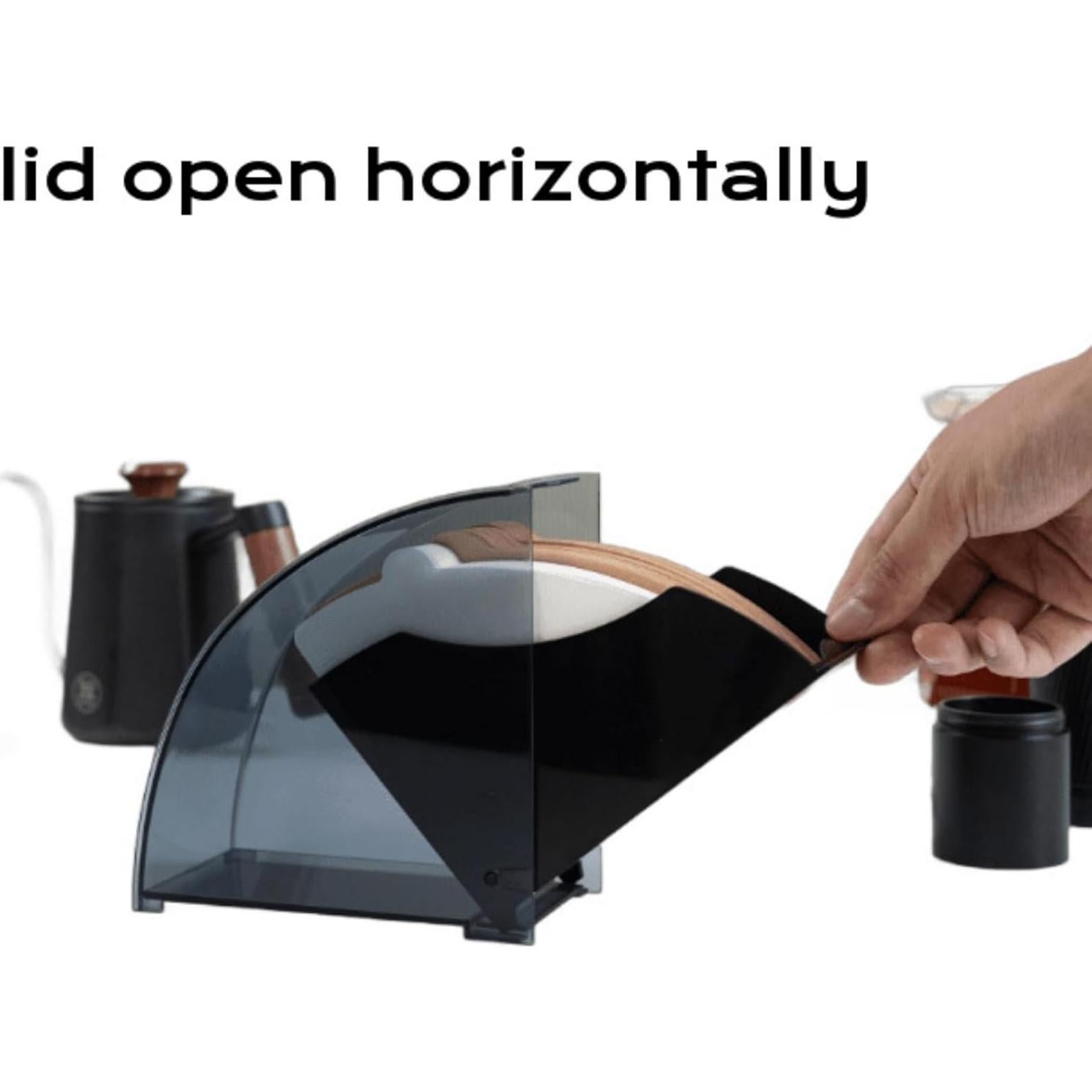 Soporte para Filtros de Café IZKOOKE Negro, Organizador Hermético