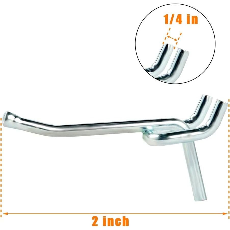 Ganchos de Metal Galvanizado Rawall 5 cm para Tablero Perforado