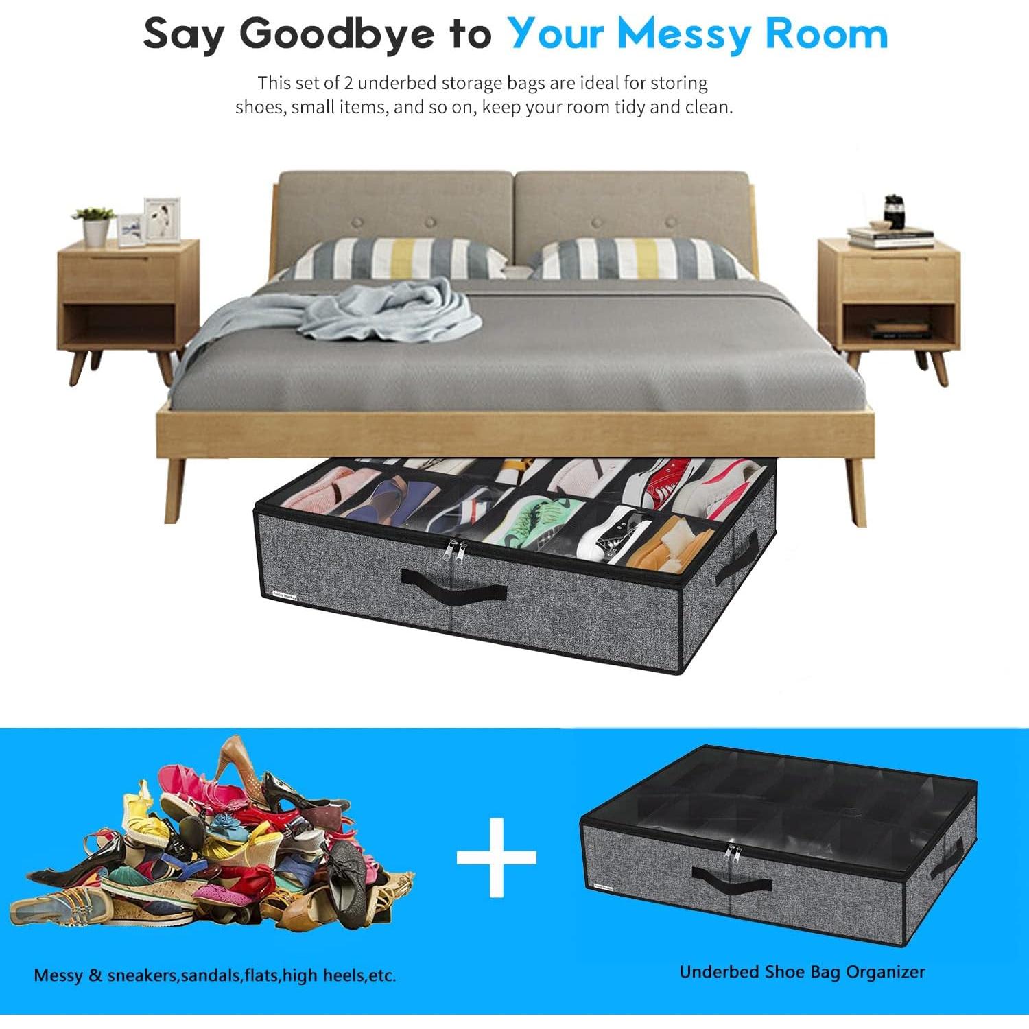 Organizadores de Zapatos Bajo la Cama Friday Monkey 2 Pzas 24 Pares