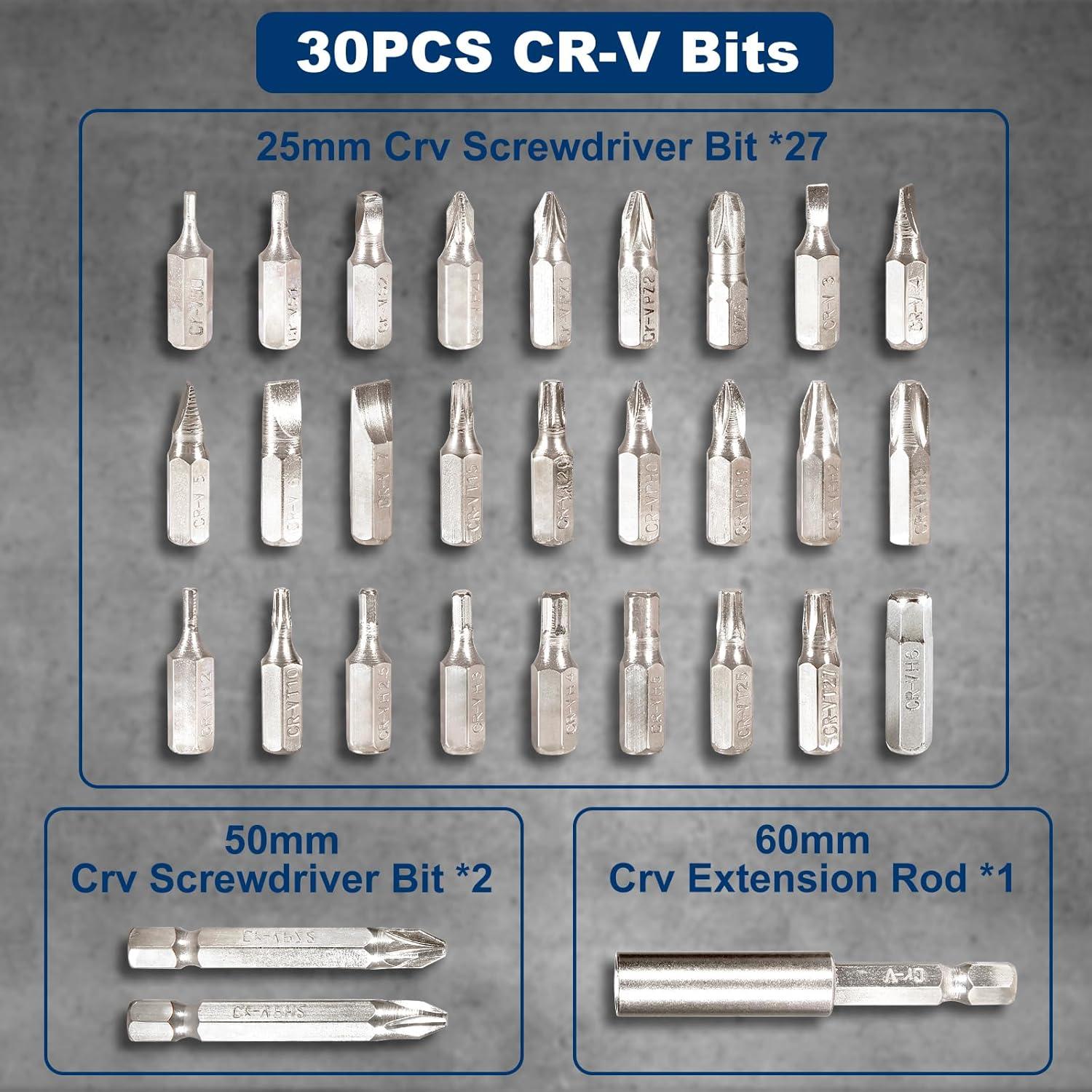 Destornillador Eléctrico SORAKO 4V Inalámbrico con 30 Acc.
