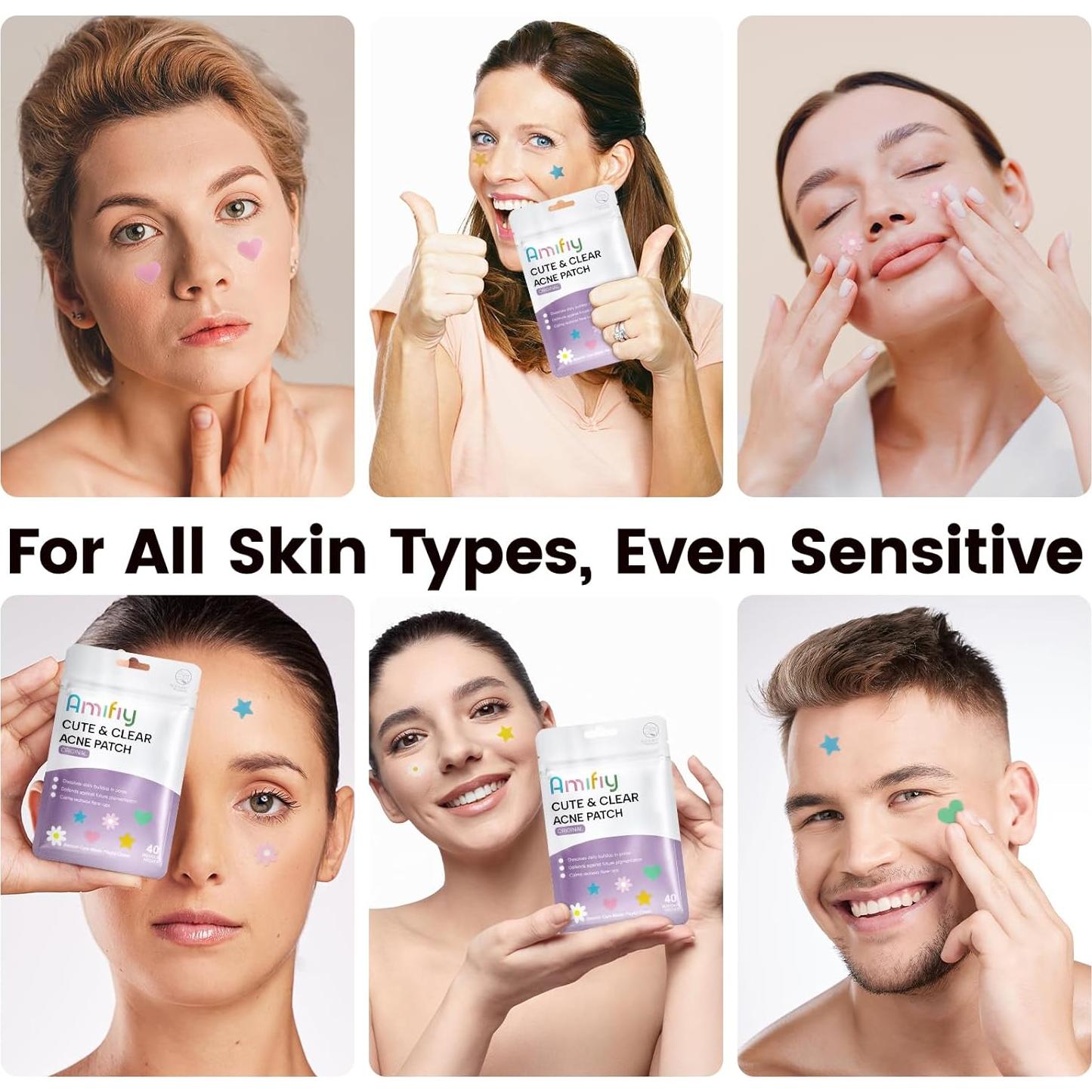Parches para Granos Amifiy - Hidrocoloide Vegano 40 Unidades