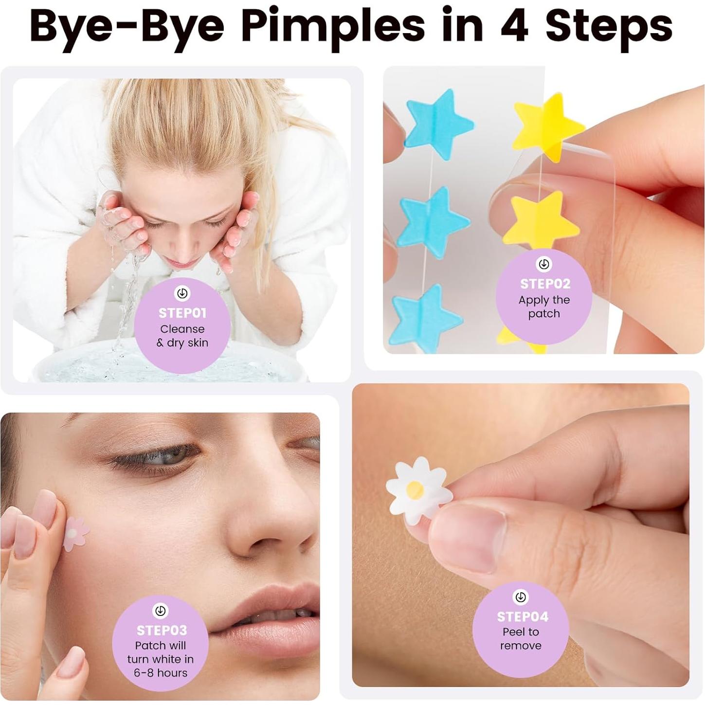 Parches para Granos Amifiy - Hidrocoloide Vegano 40 Unidades