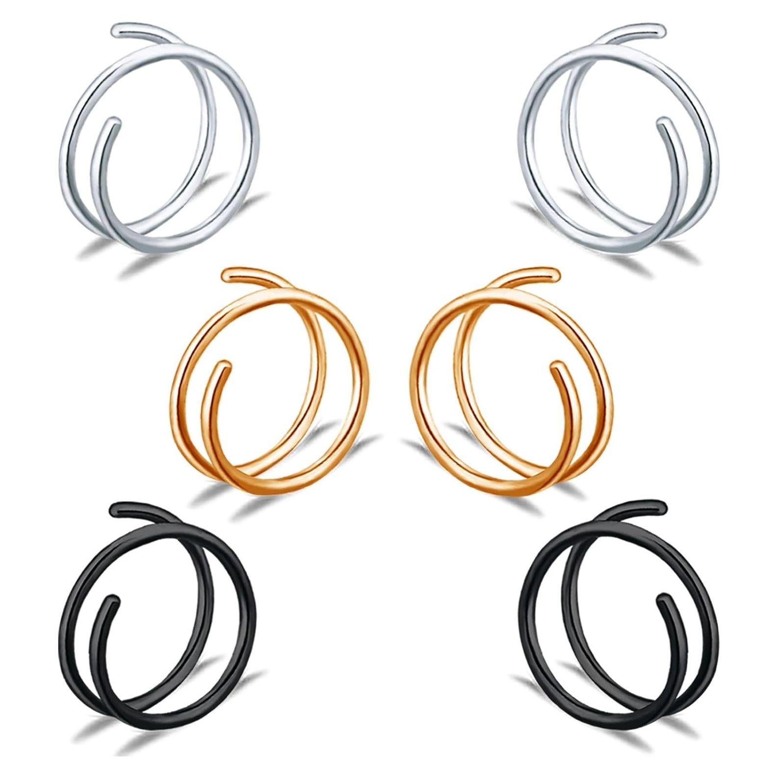 Anillo de Nariz Doble Aro Novtying - Acero Quirúrgico 20G