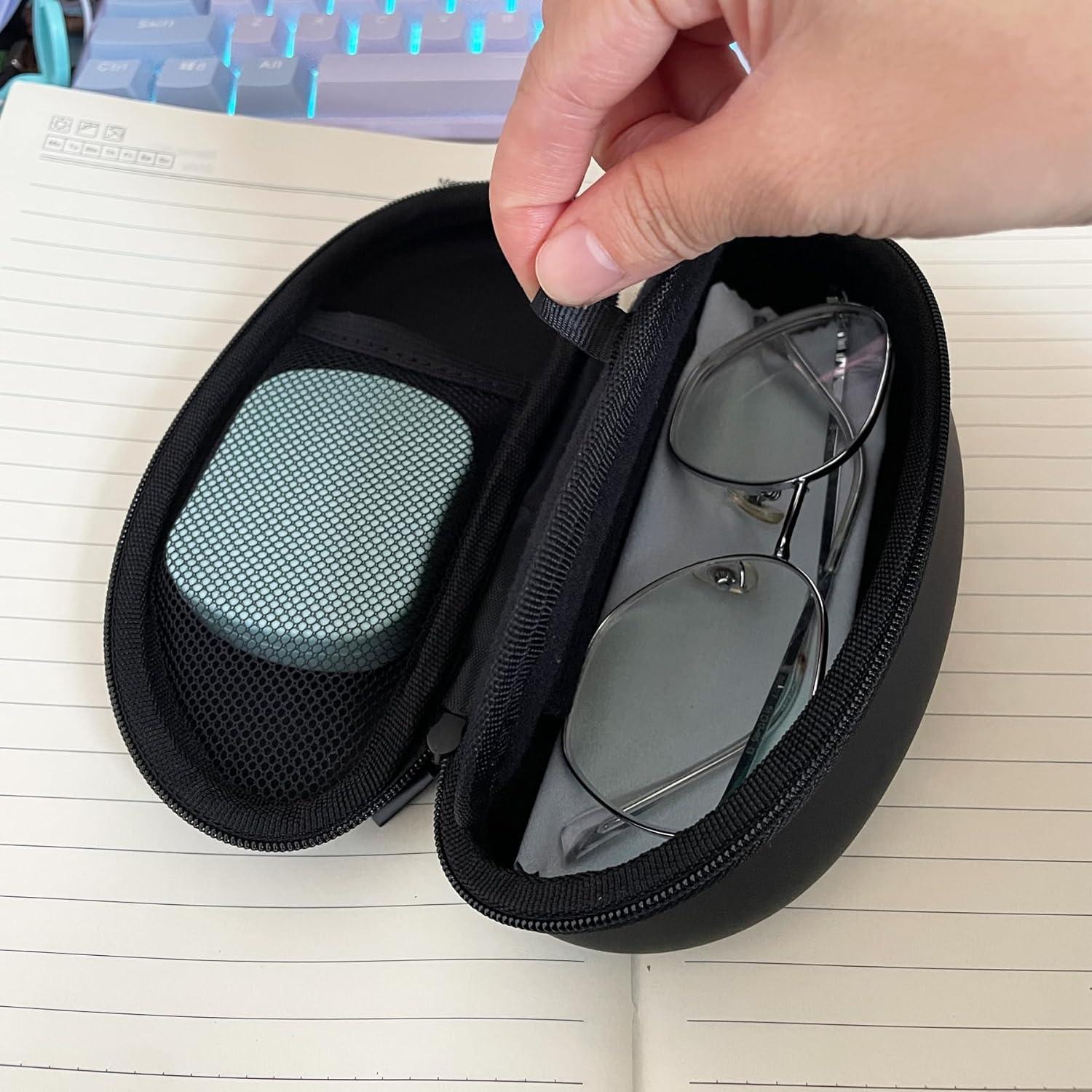 Estuche 2 en 1 para Lentes de Contacto y Gafas Azul