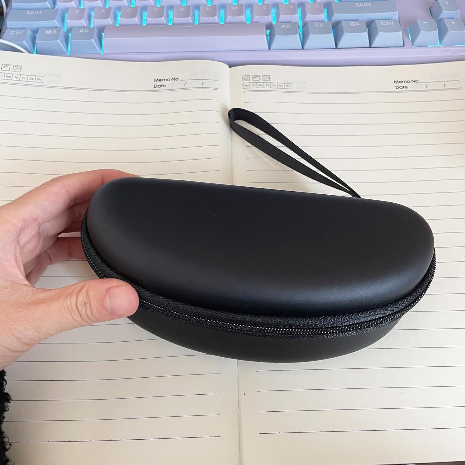 Estuche 2 en 1 para Lentes de Contacto y Gafas Azul