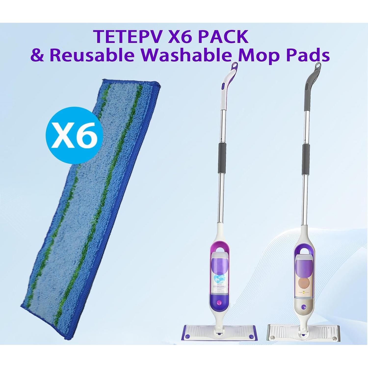 Paños de Microfibra Reutilizables TETEPV para Mopa Swiffer PowerMop - 10 Paquete