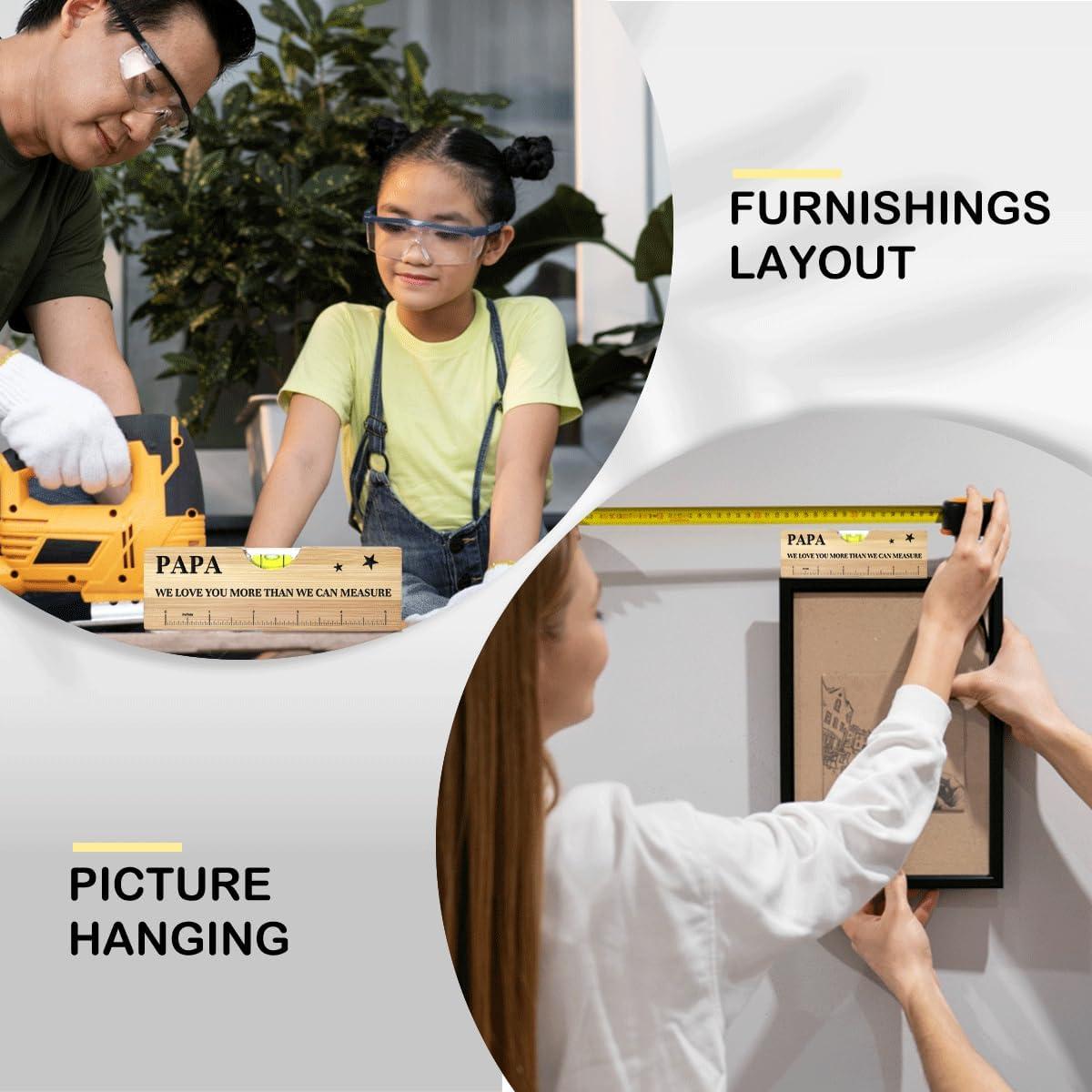 Nivel de Espíritu de Madera AACQQ 15.24x4.83 cm Regalo Papá