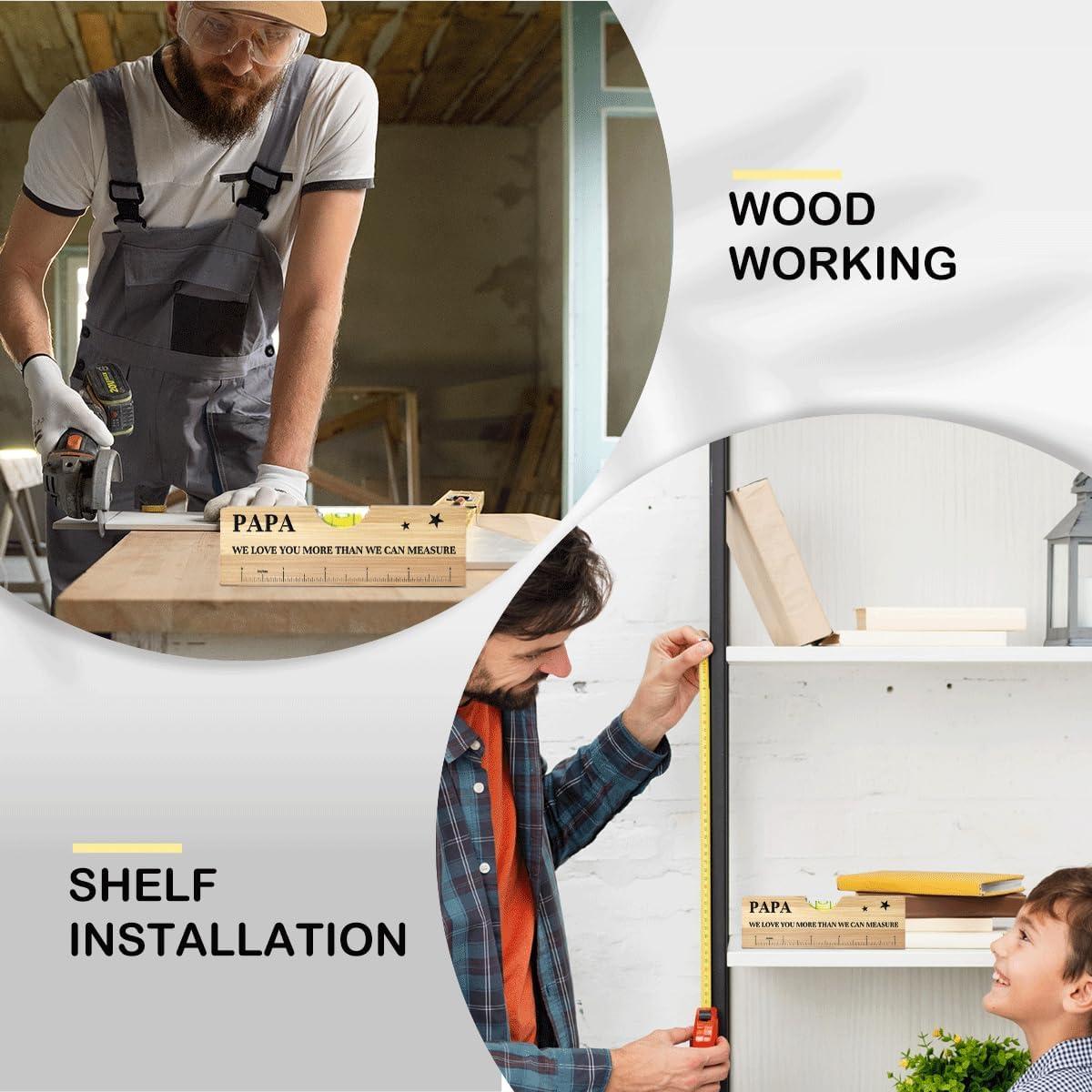 Nivel de Espíritu de Madera AACQQ 15.24x4.83 cm Regalo Papá