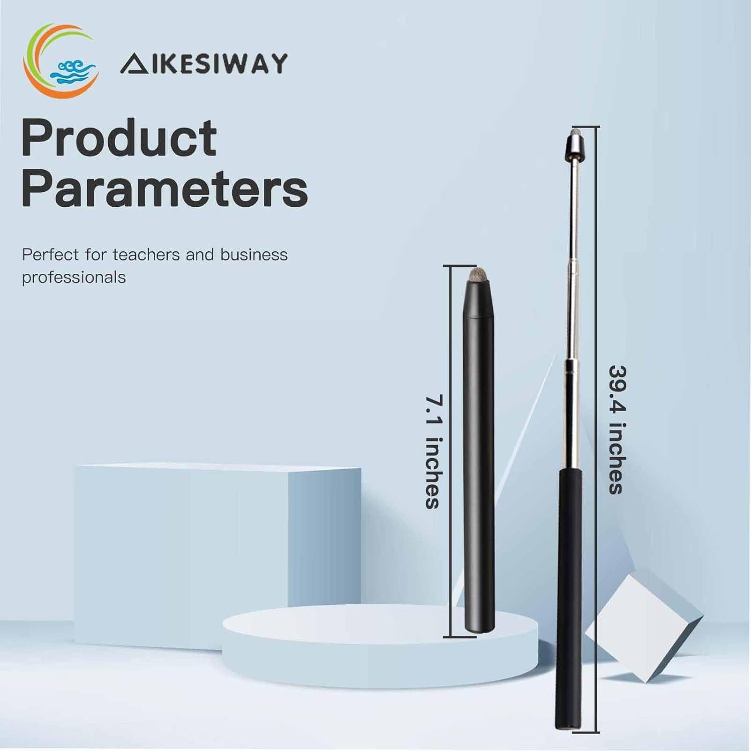 Bolígrafo Estilográfico Telescópico SANDAO para Pantallas Táctiles, Punta Retráctil, Alta Precisión, Negro