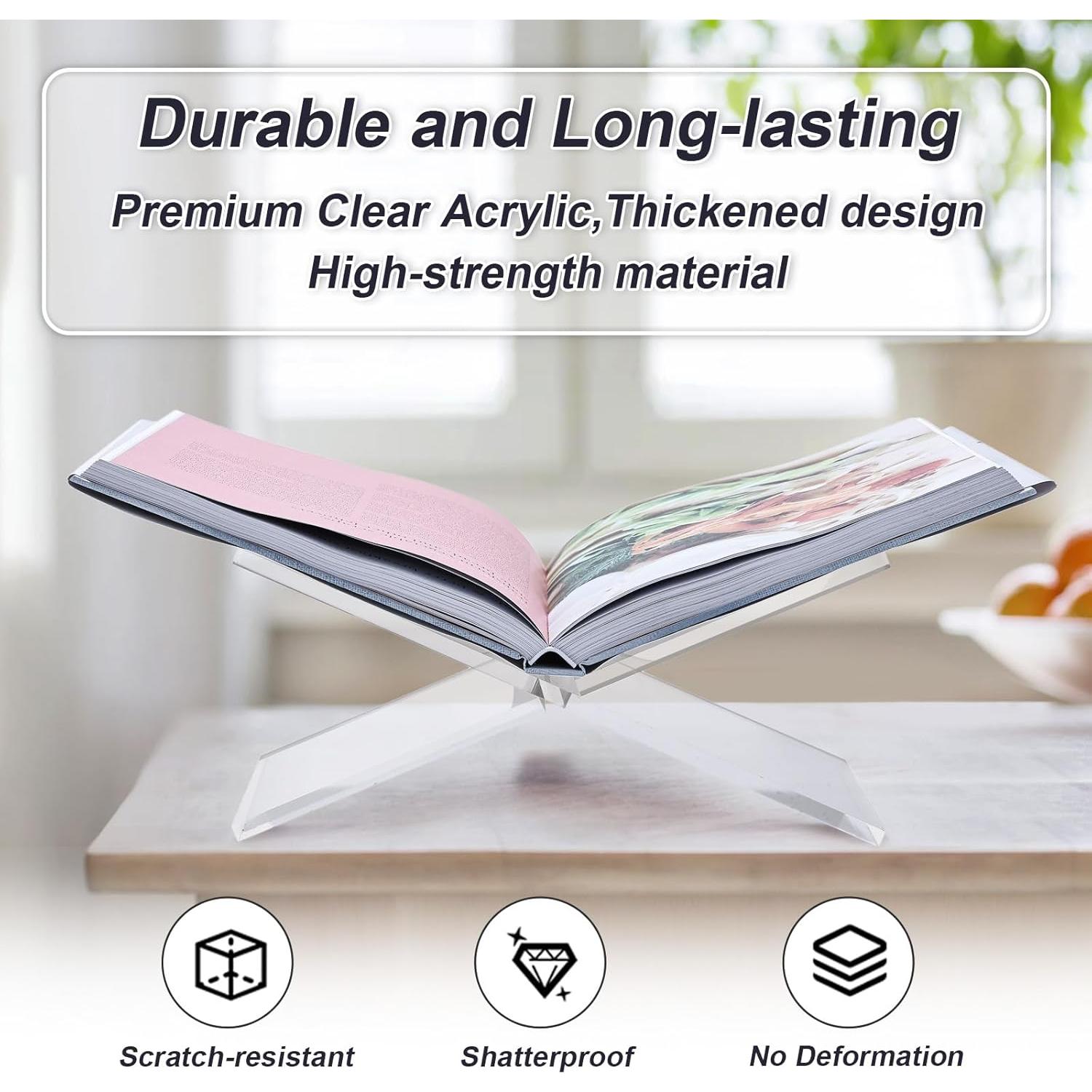 Soporte de Libro Acrílico Crikele Grande Transparente