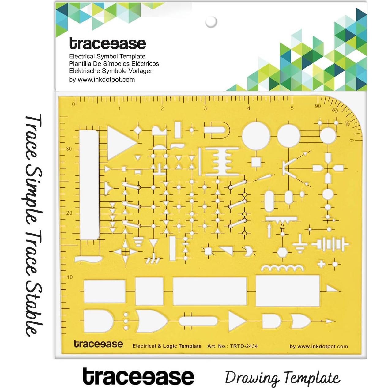 Plantilla de Dibujo Eléctrico Traceease 17.8x15.2 cm - 59 Diseños