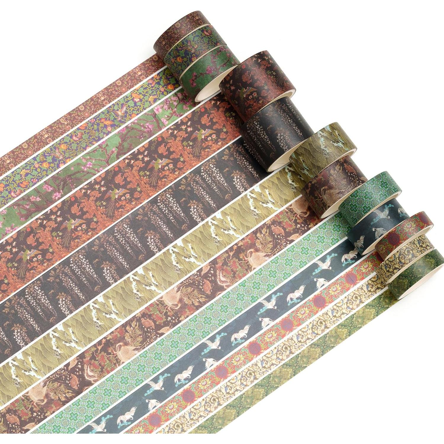 Conjunto de 12 Rollos de Cinta Washi Chinoiserie 30 mm - Songdao