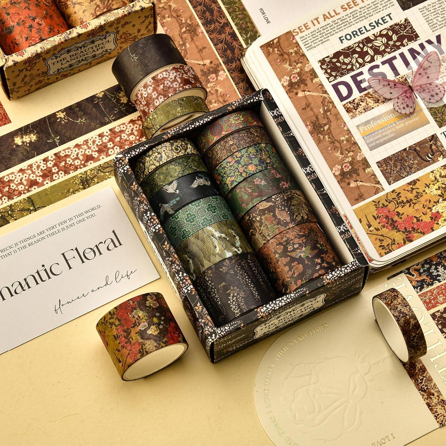 Conjunto de 12 Rollos de Cinta Washi Chinoiserie 30 mm - Songdao