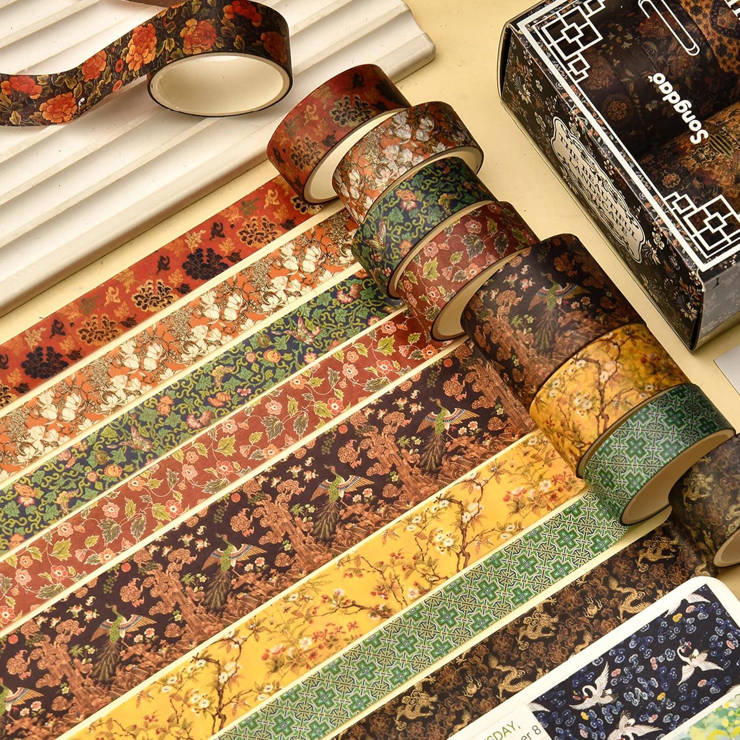 Conjunto de 12 Rollos de Cinta Washi Chinoiserie 30 mm - Songdao