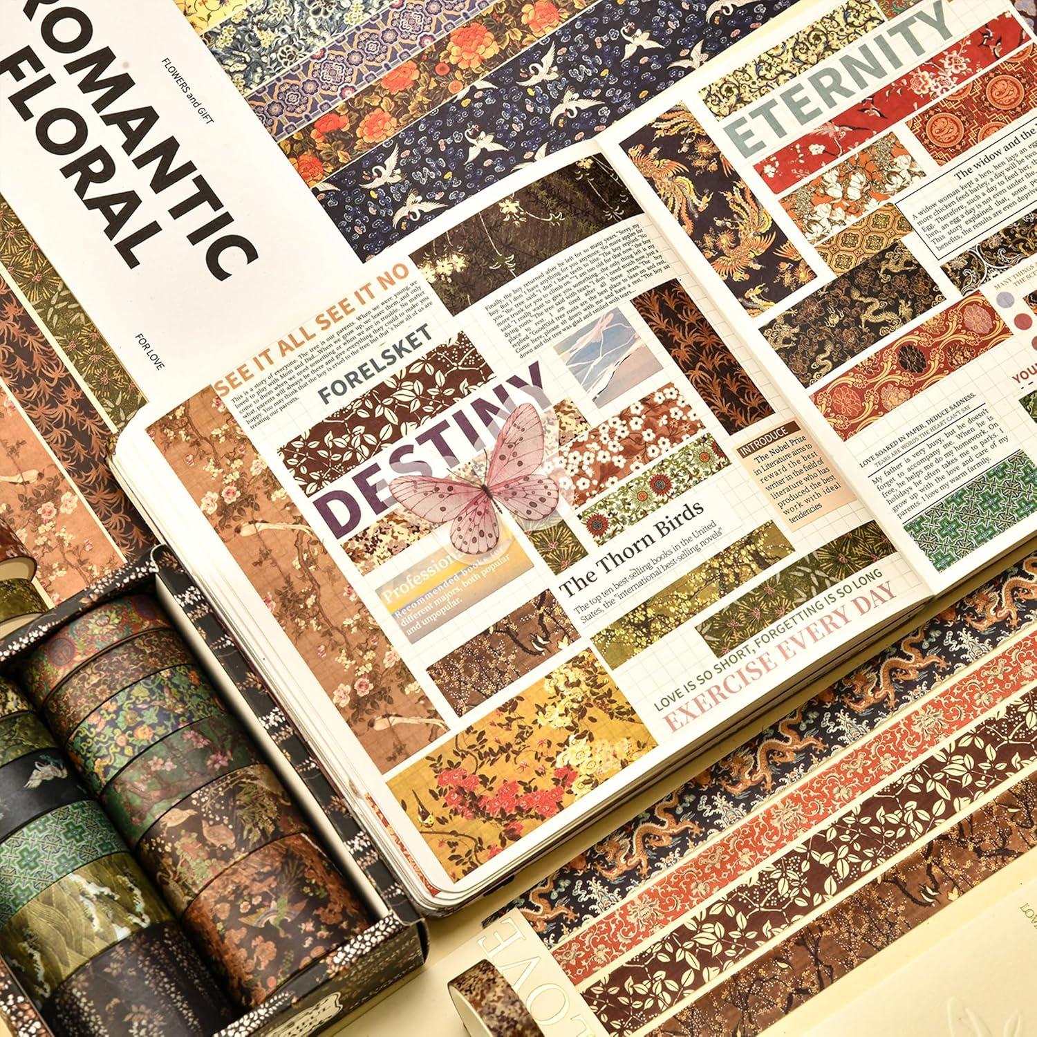 Conjunto de 12 Rollos de Cinta Washi Chinoiserie 30 mm - Songdao