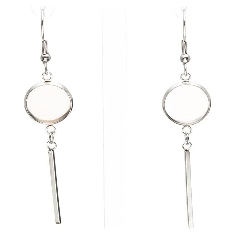 Paquete de 20 bases de aretes SHUNAE 10mm acero inoxidable