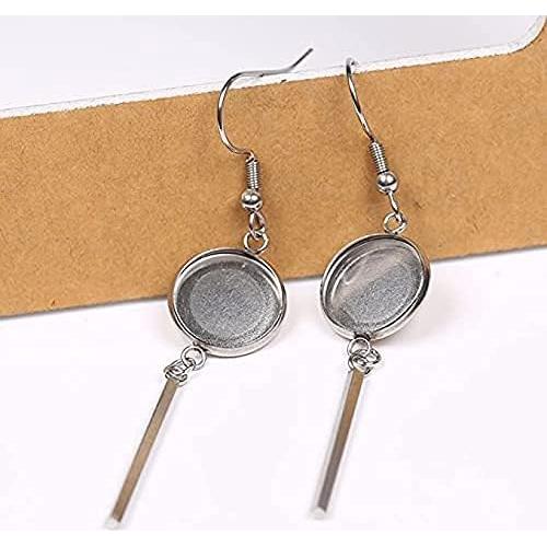 Paquete de 20 bases de aretes SHUNAE 10mm acero inoxidable