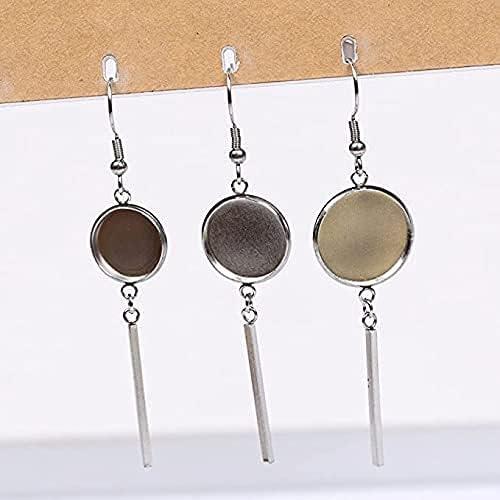 Paquete de 20 bases de aretes SHUNAE 10mm acero inoxidable