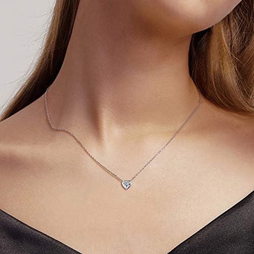 Collar Choker Corazón Plata Esterlina 925 Ever Faith 40-44cm