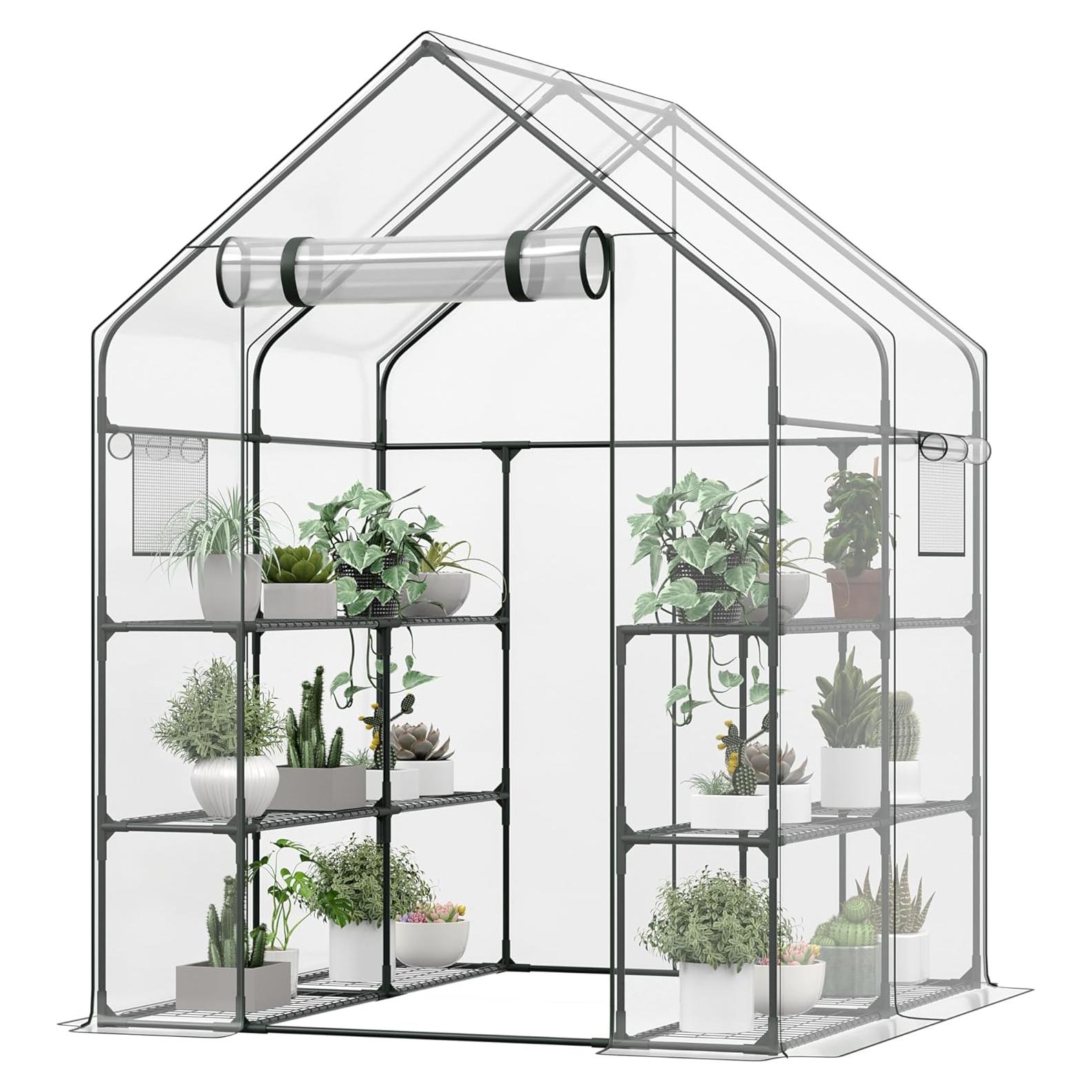 Invernadero de pie CEBOLAN 1.95x1.43 m impermeable con estantes