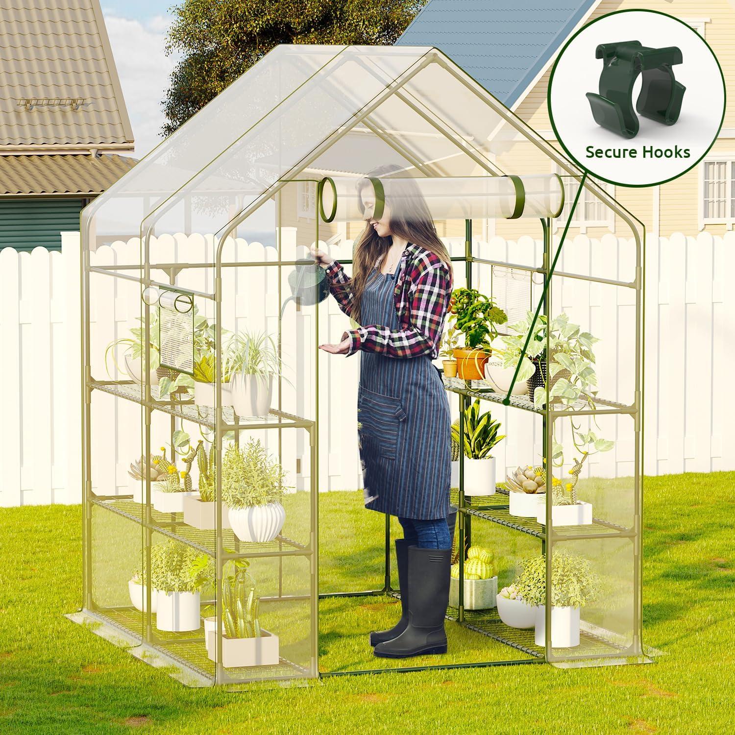 Invernadero de pie CEBOLAN 1.95x1.43 m impermeable con estantes