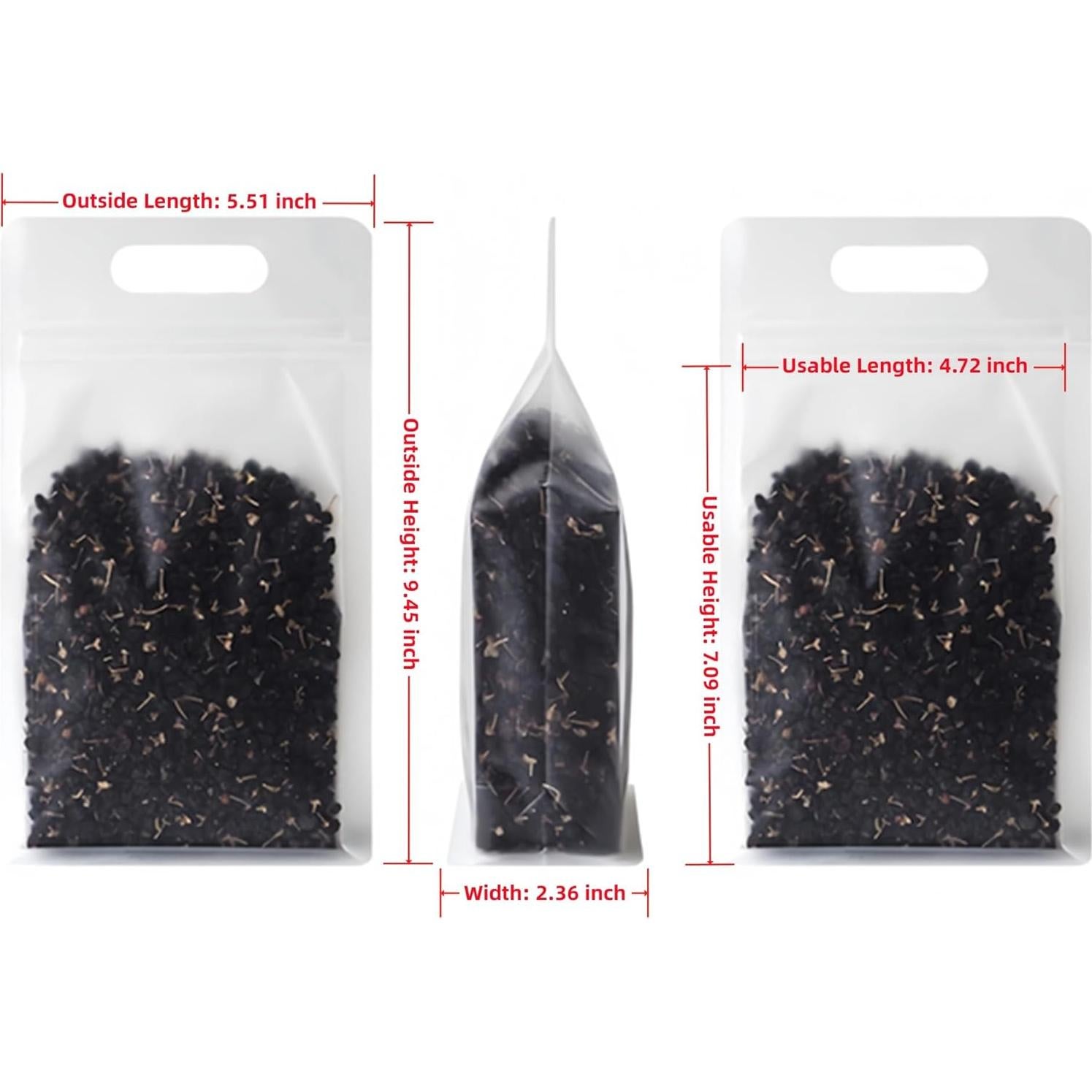 Bolsas de Plástico Transparentes PABCK 30 Piezas 14x24cm