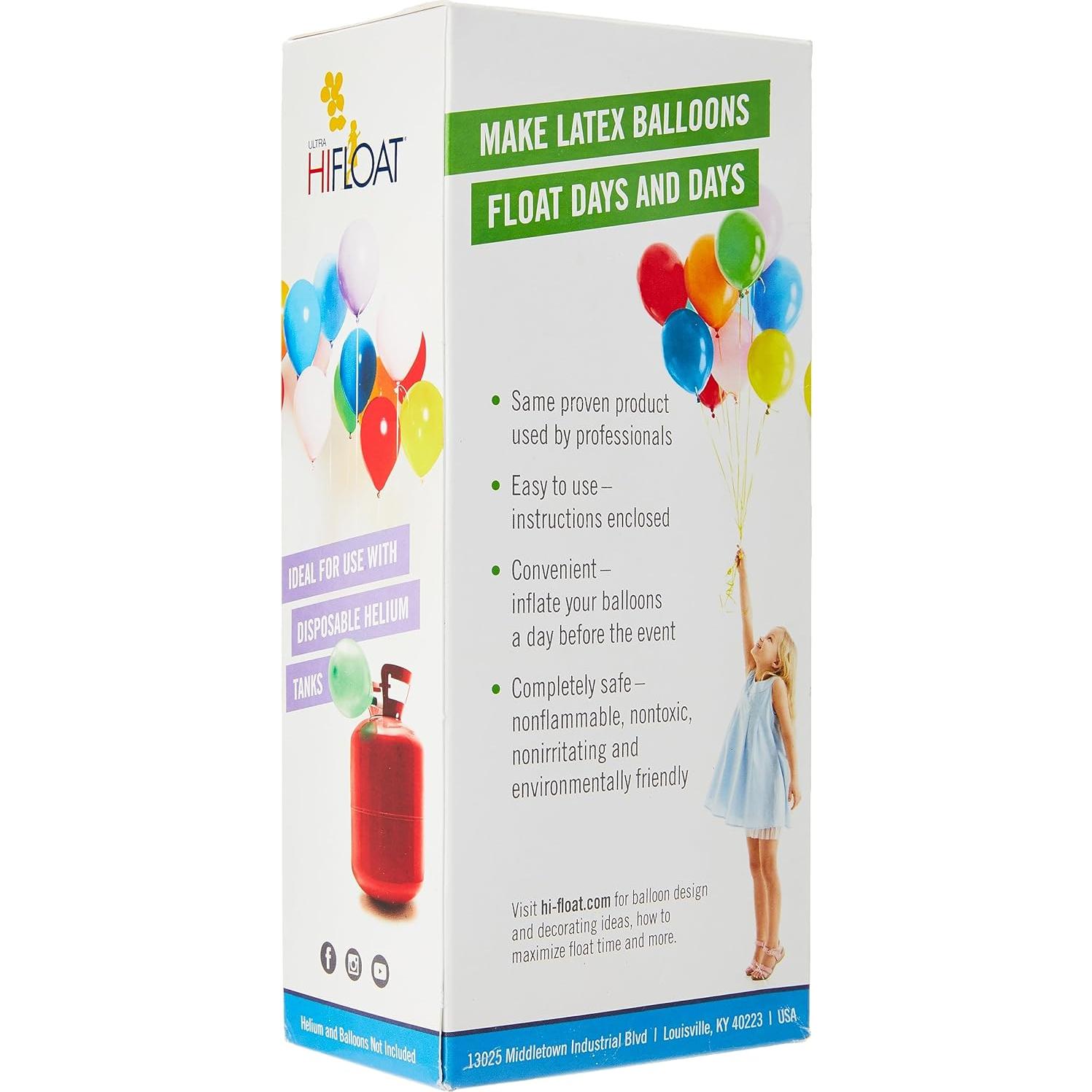 Tratamiento para Globos Hi-Float 16 oz con Bomba Multicolor