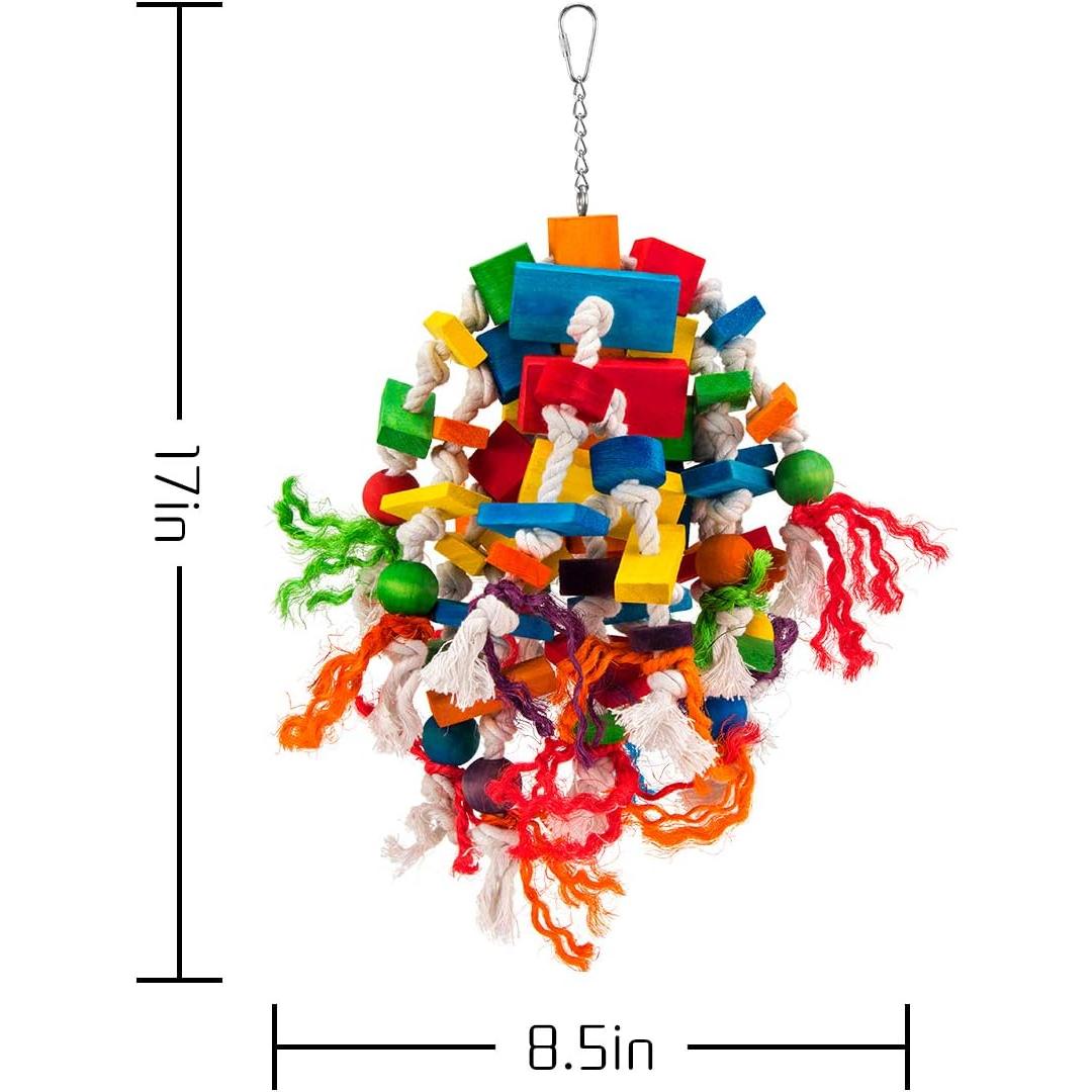 Juguete Grande para Loros MEWTOGO - Bloques de Madera 43.2x21.6cm