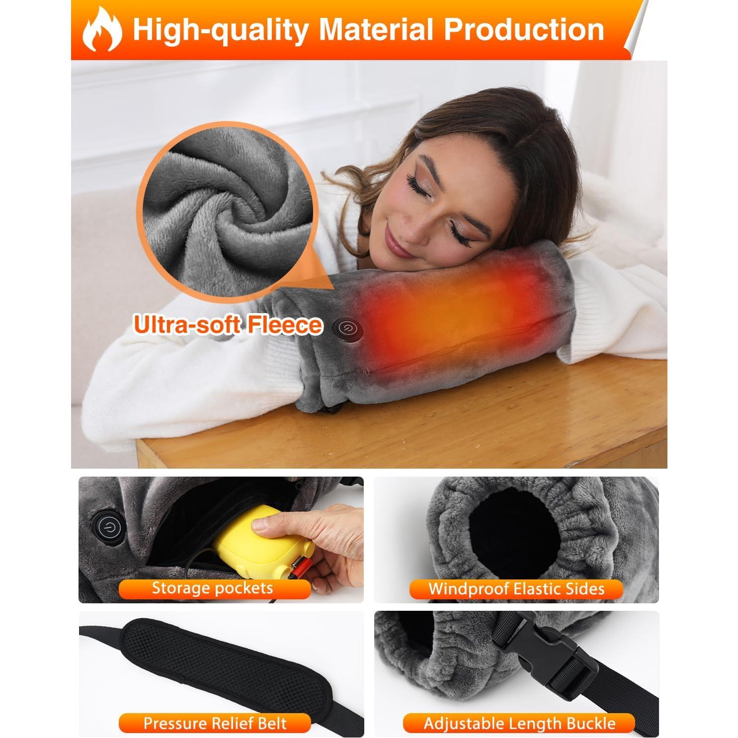 Bolsa Calentadora de Manos Eléctrica MBVOICO Muff Grande 80°C