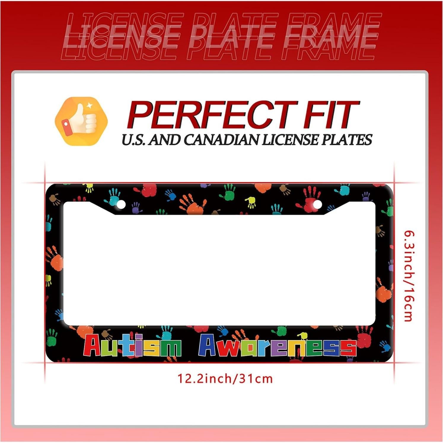 Marco de Placa de Licencia BRAGHRTED Autismo 31x15 cm