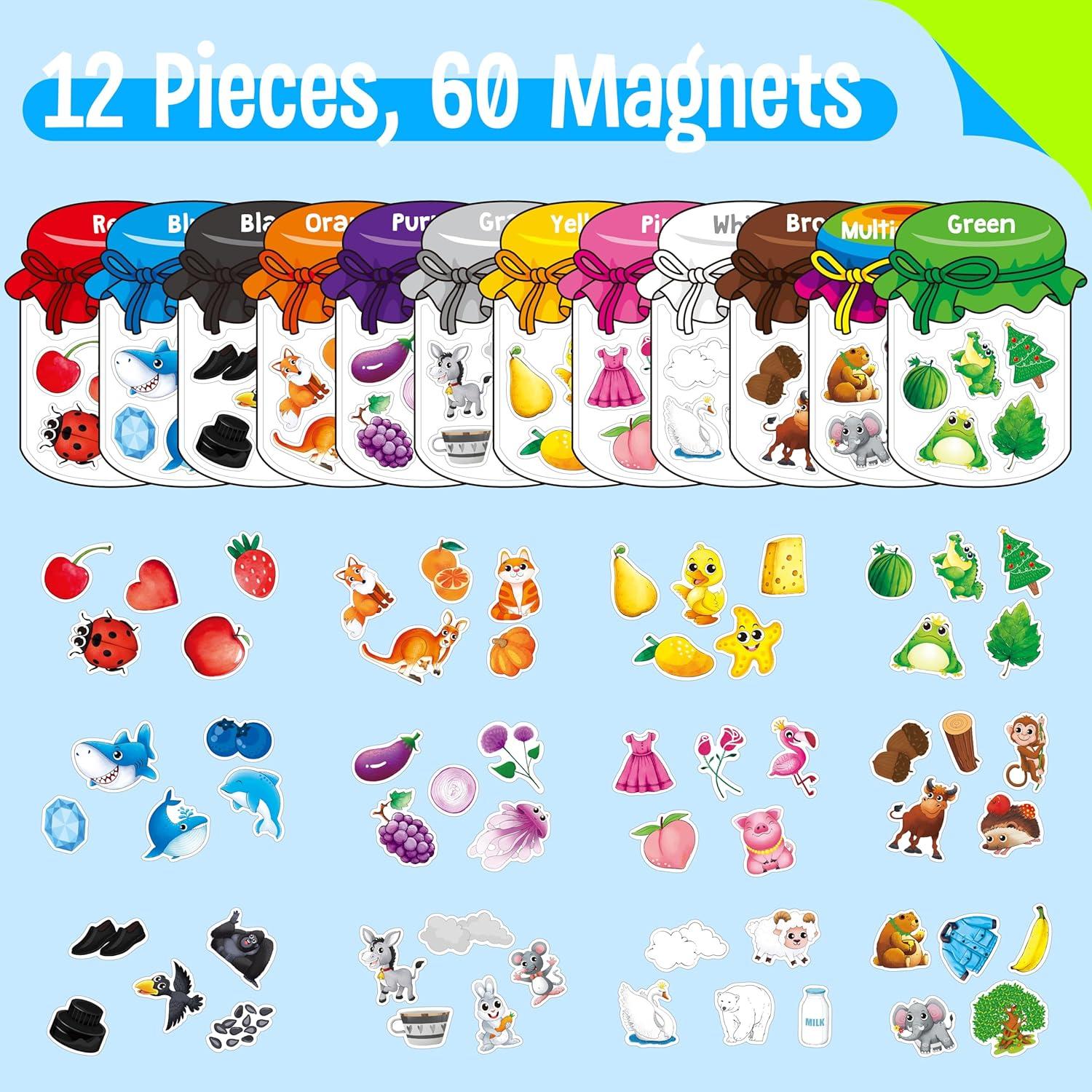 Juguetes Magnéticos Educativos SpriteGru - 12 Piezas y 60 Imanes