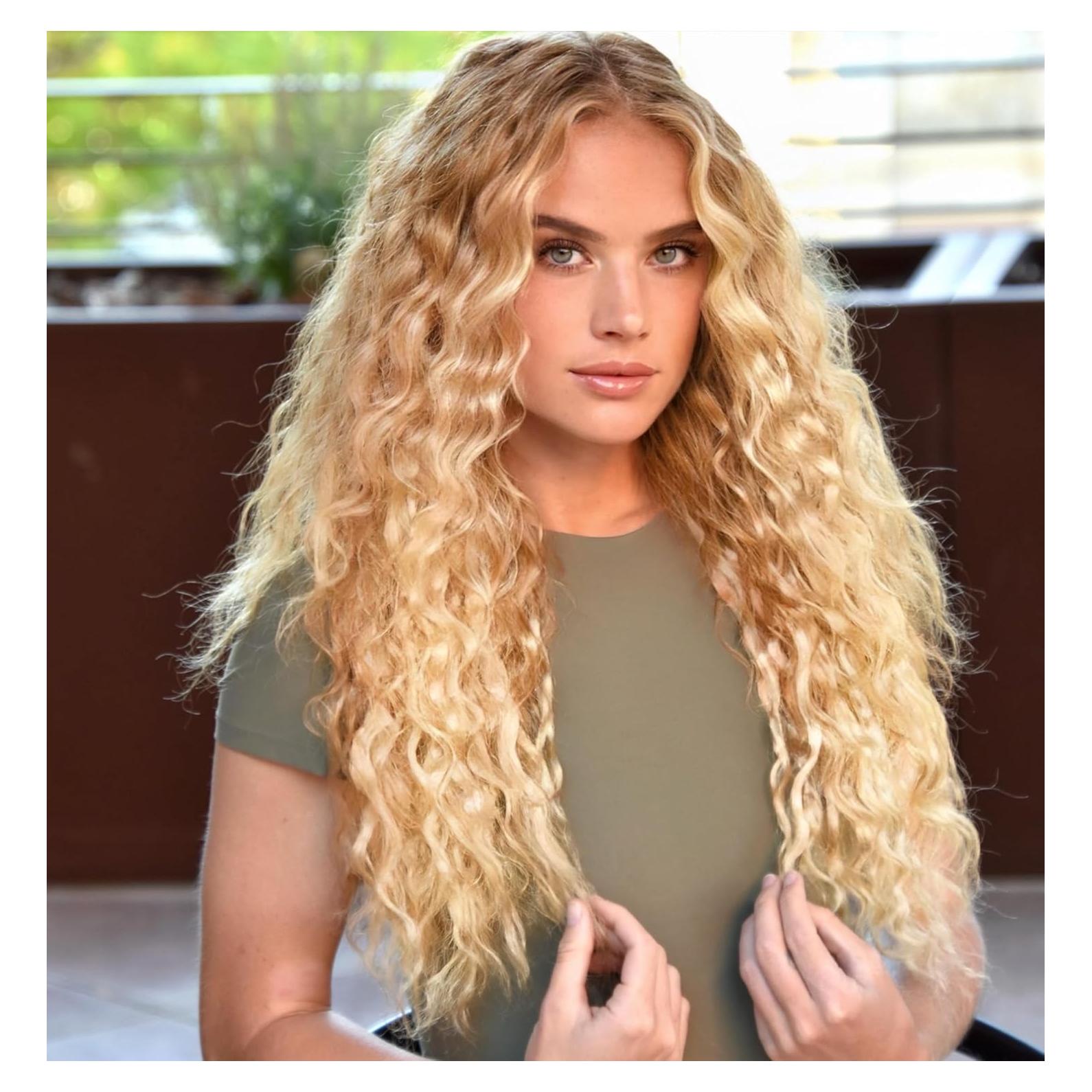 Extensiones de Cabello Humano Remy 56 cm Rubio Claro 120g 8 Piezas