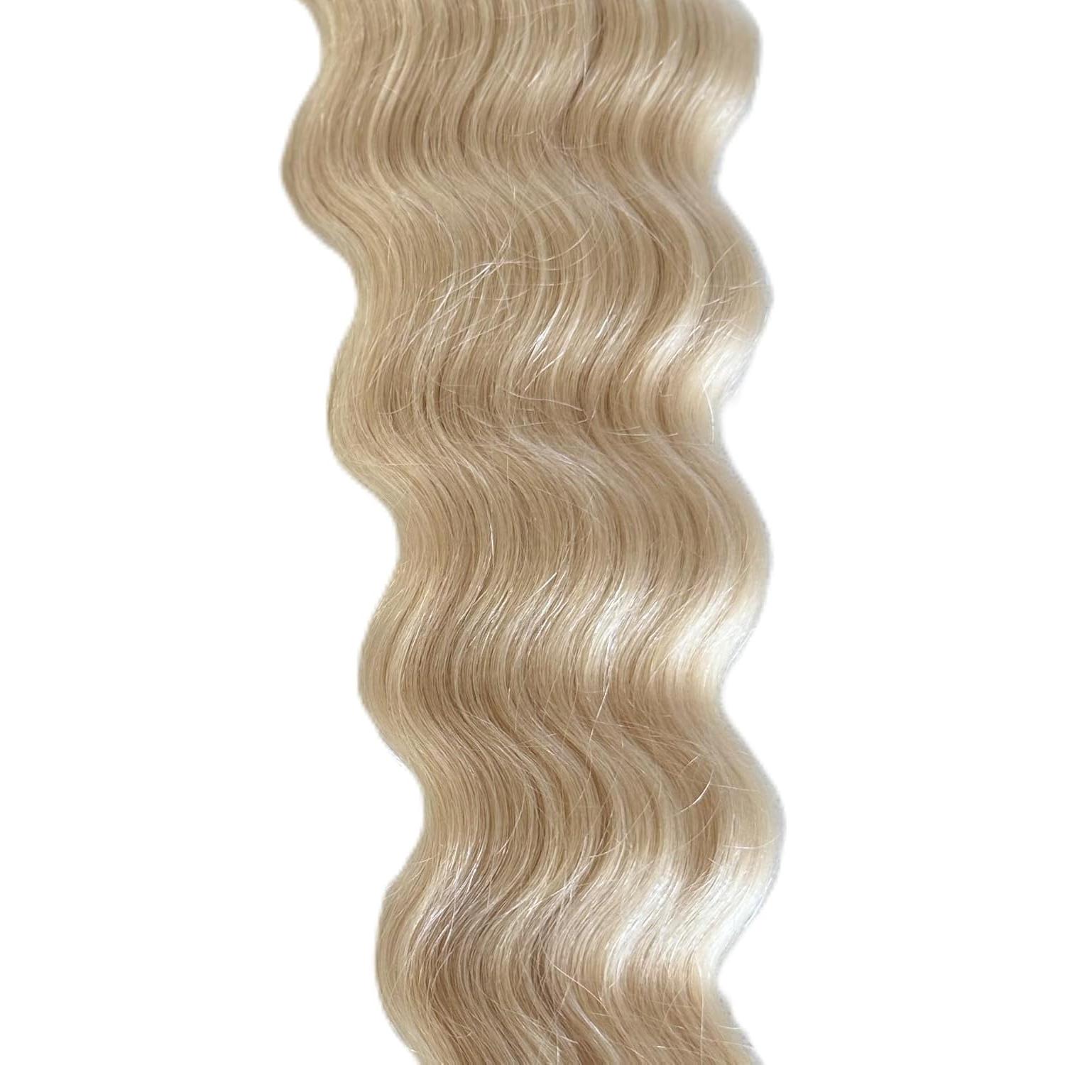 Extensiones de Cabello Humano Remy 56 cm Rubio Claro 120g 8 Piezas