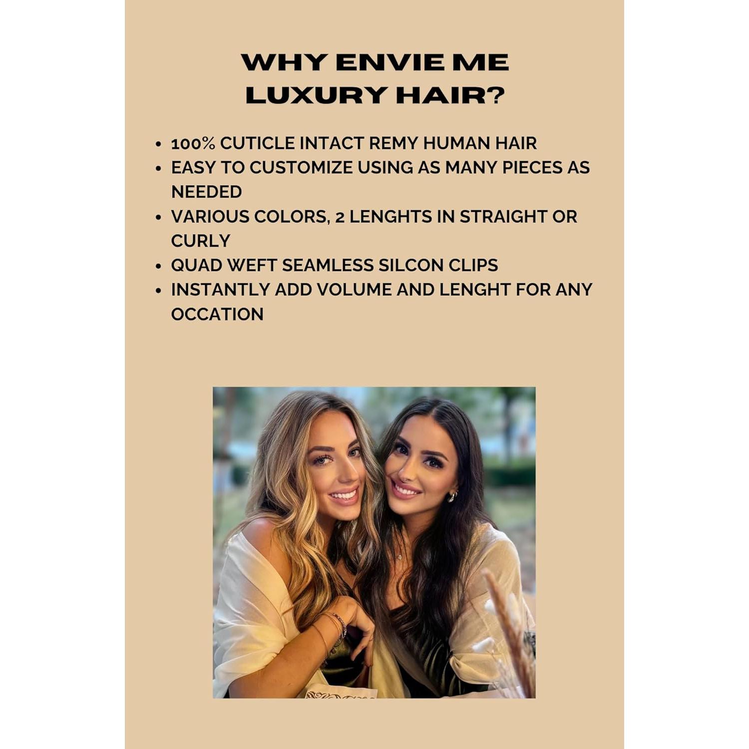 Extensiones de Cabello Humano Remy 56 cm Rubio Claro 120g 8 Piezas