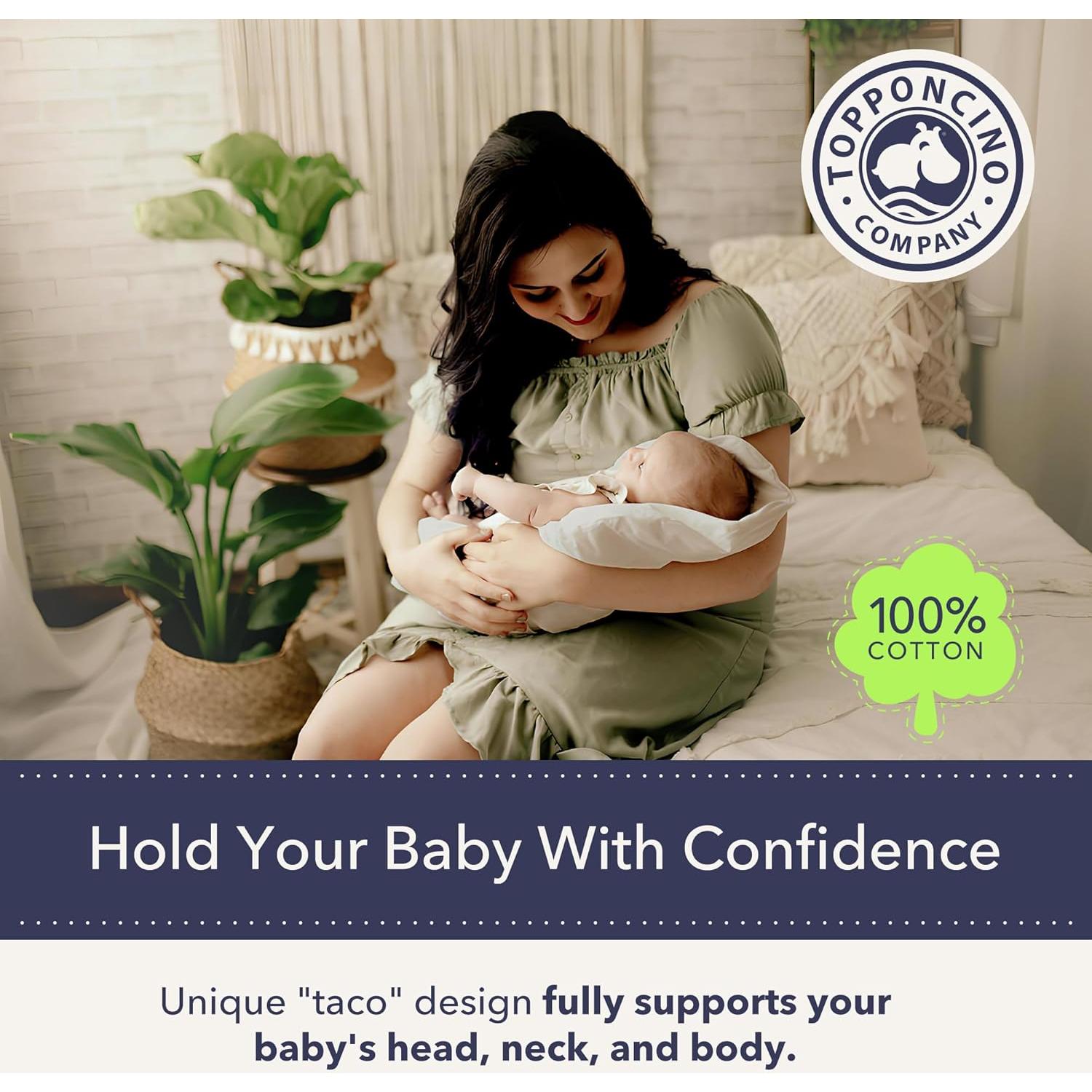 Almohada de Soporte para Bebés Topponcino Orgánico Gris