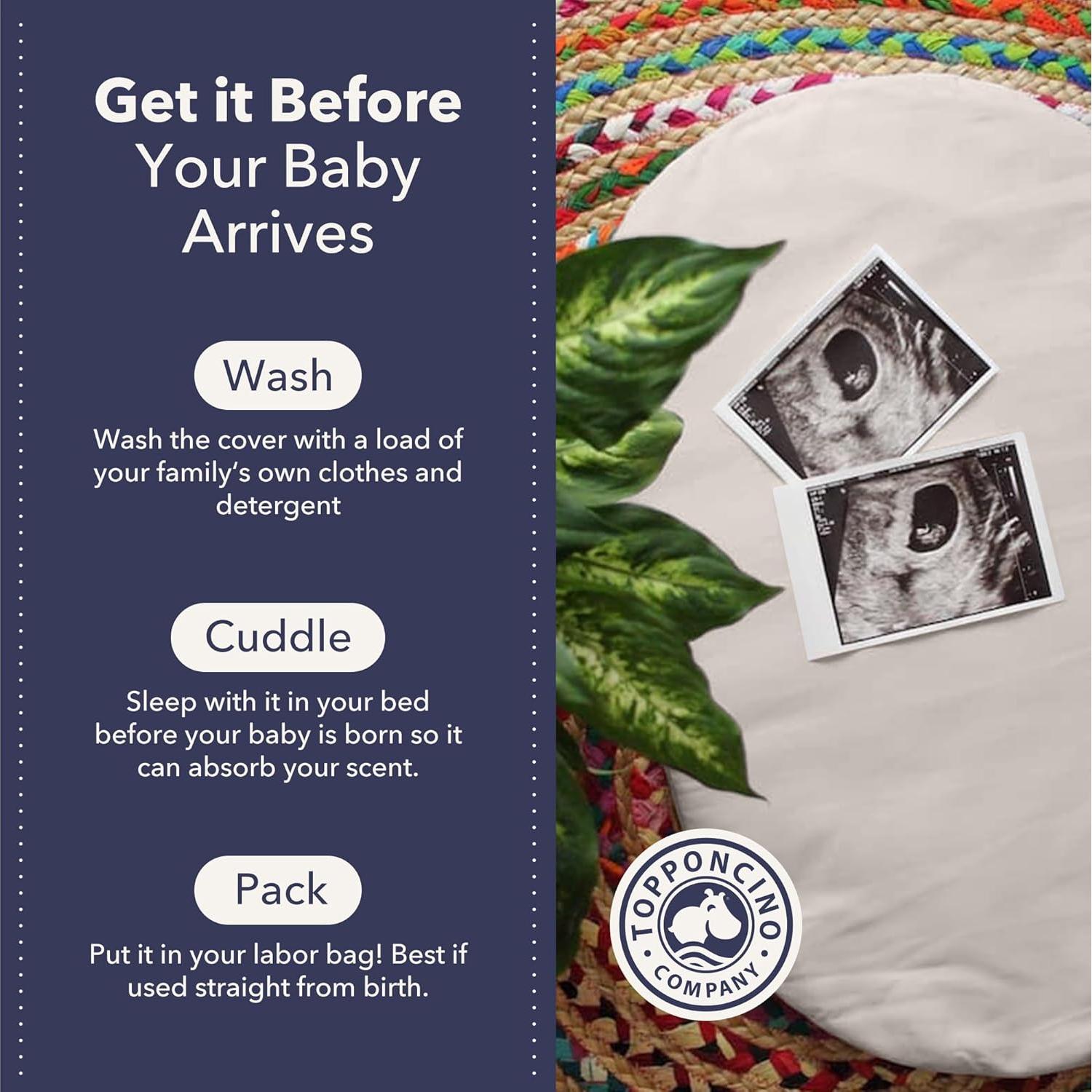 Almohada de Soporte para Bebés Topponcino Orgánico Gris