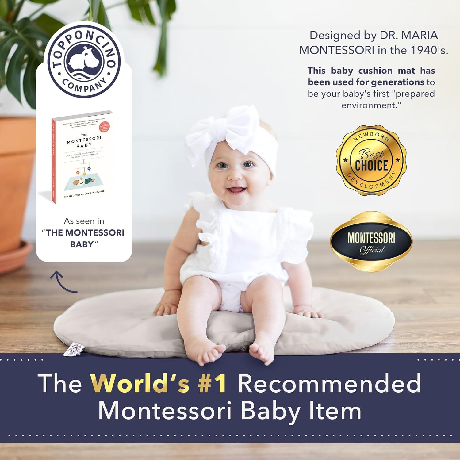 Almohada de Soporte para Bebés Topponcino Orgánico Gris