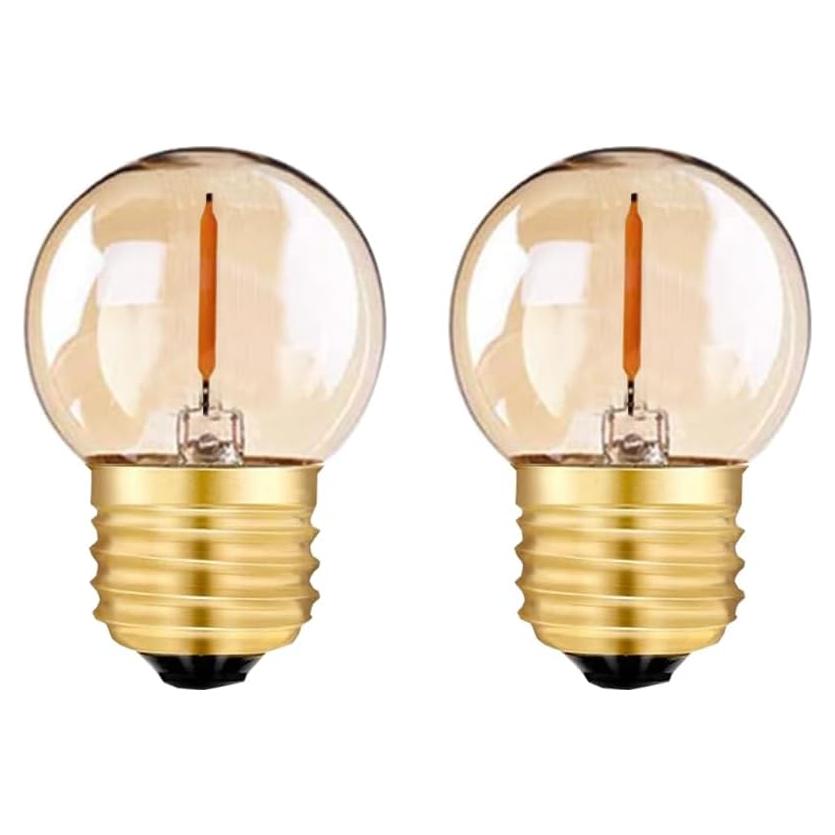 Bombillas LED Filamento G40 Tsunetani 0.5W Ámbar 2 Pcs