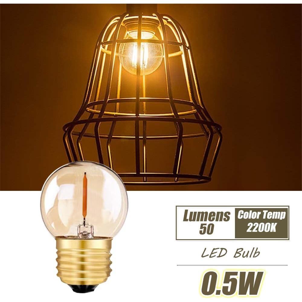 Bombillas LED Filamento G40 Tsunetani 0.5W Ámbar 2 Pcs