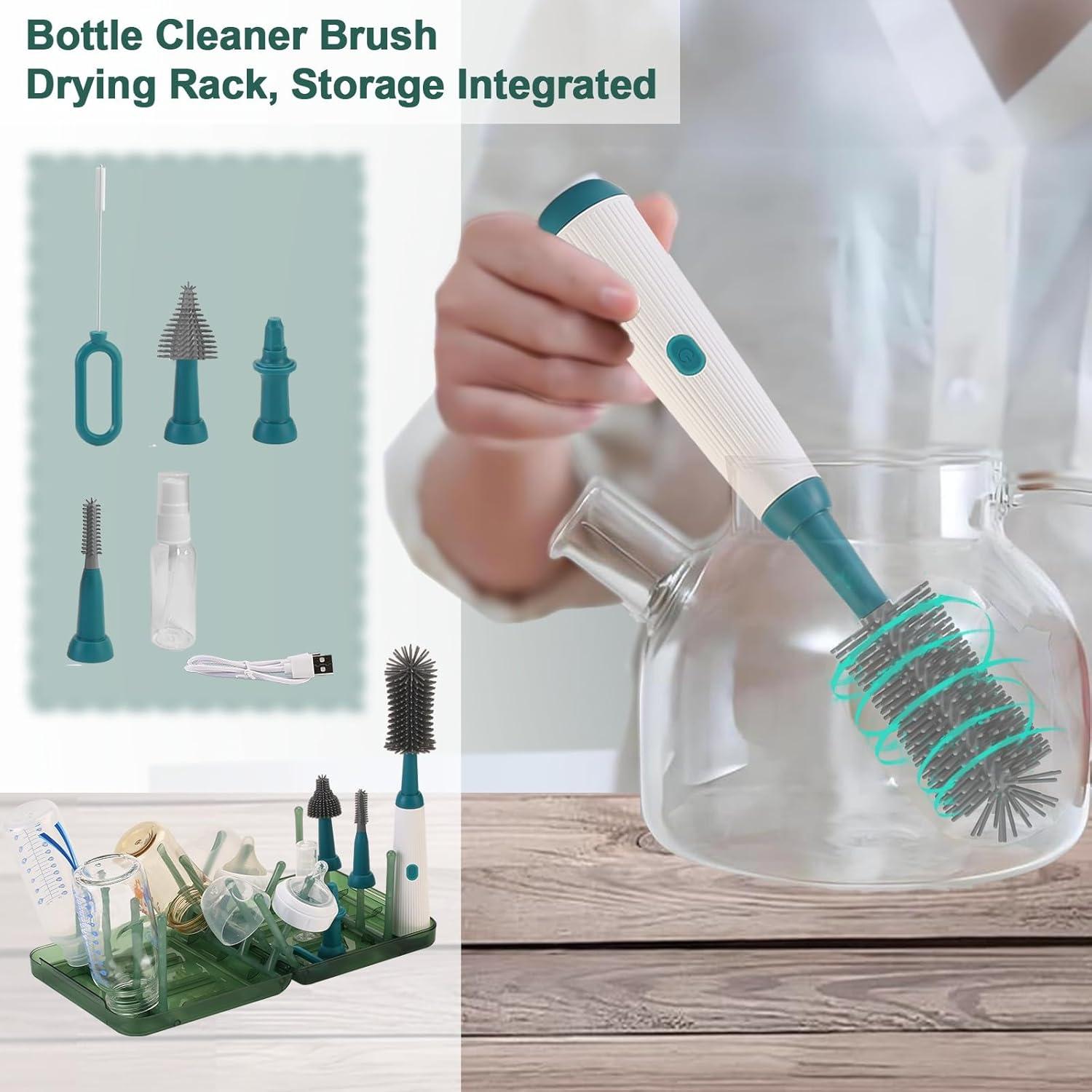 Juego Limpiador de Botellas Eléctrico WHNL con Soporte Secado