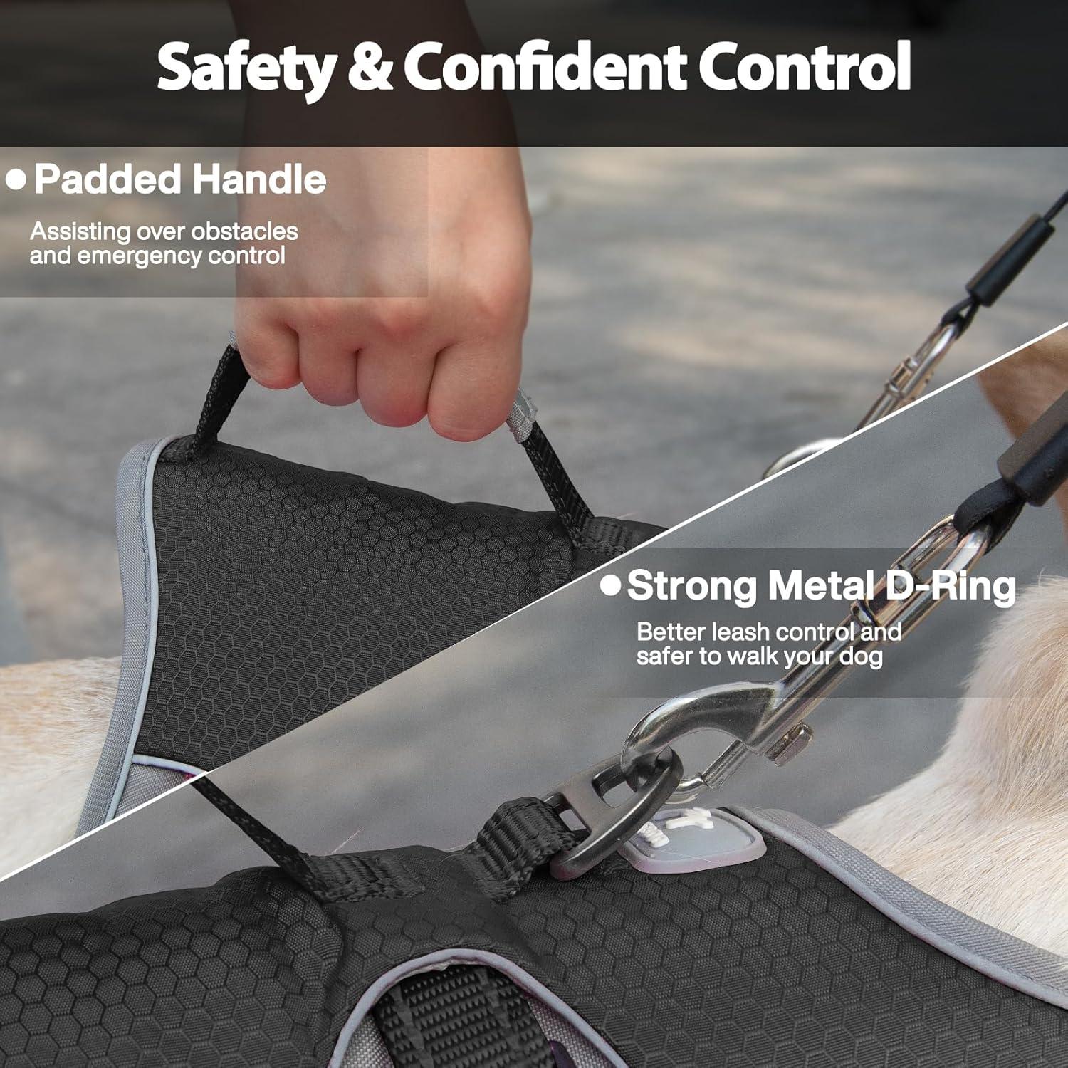 Arnés para Perros Huntboo a Prueba de Escape Negro S