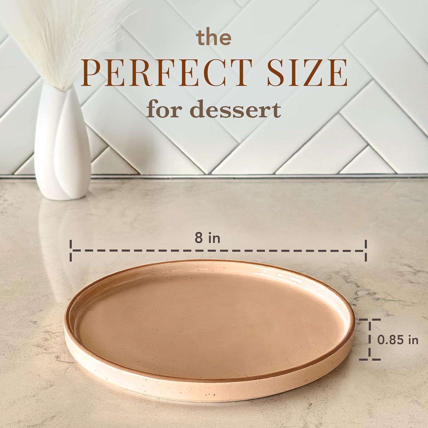 Juego de Platos Planos de Cerámica MORA 20.32 cm - 6 Unidades