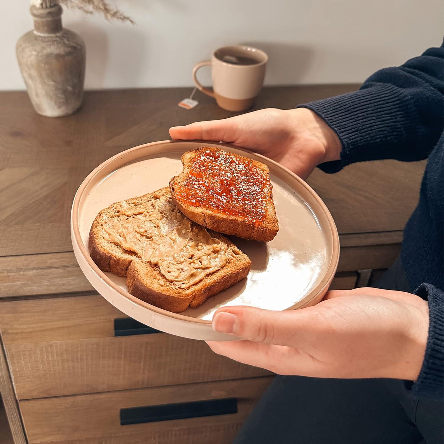Juego de Platos Planos de Cerámica MORA 20.32 cm - 6 Unidades