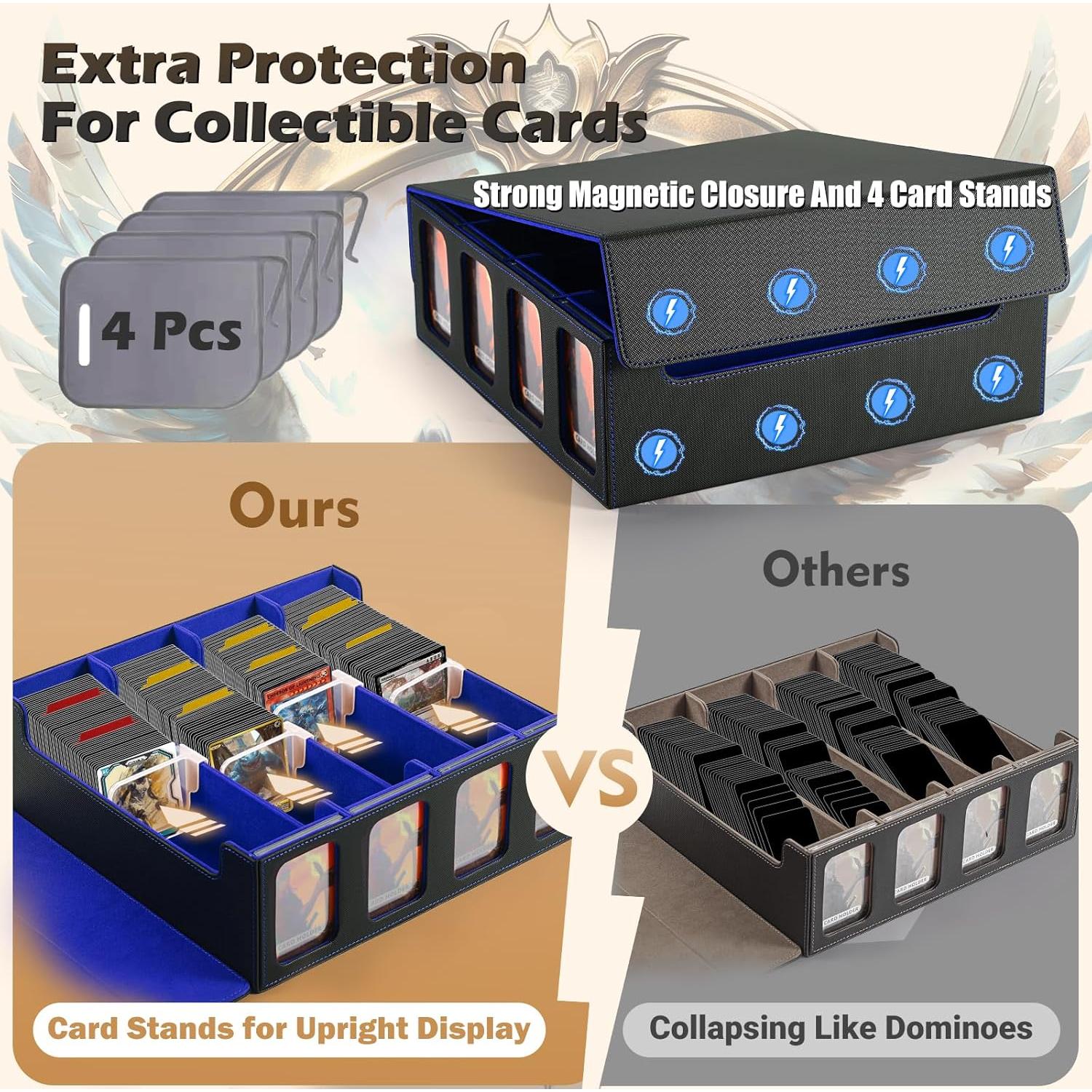 Caja de Almacenamiento de Cartas Komick - 4 Filas, 3000 Cartas